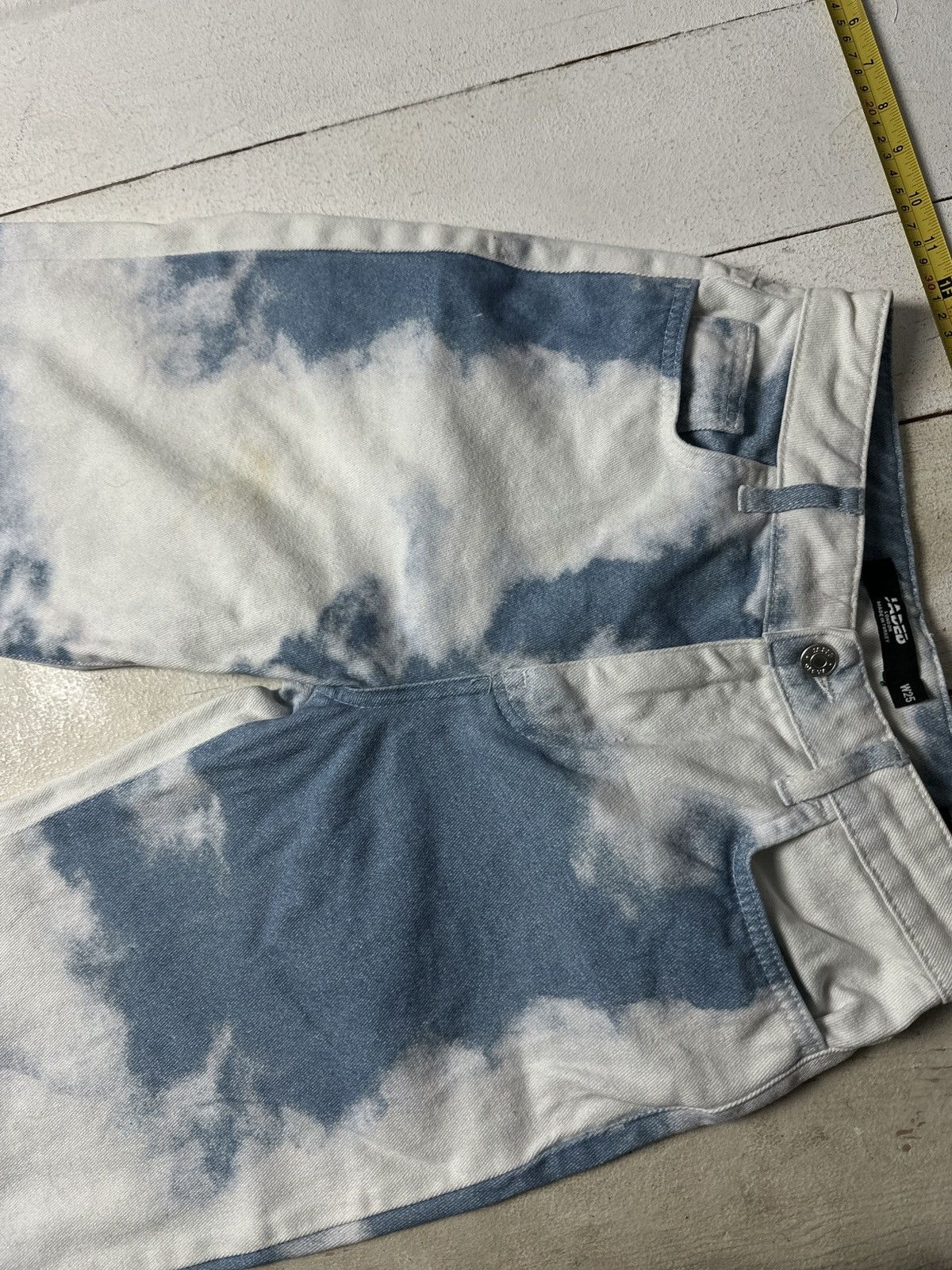 Jaded London 🚨 UNISEX JADED LONDON 25 WHITE BLUE OVERPRINT Y2K SK8 Size 25" / US 0 / IT 36 - 4 Thumbnail