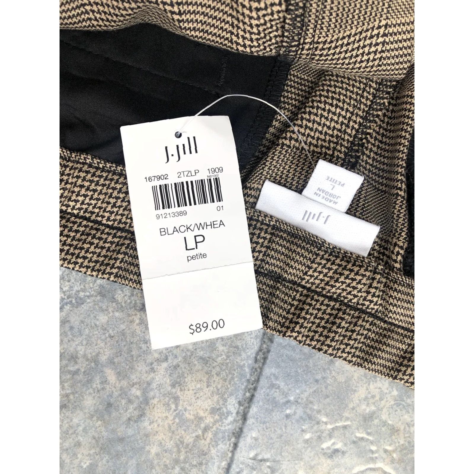 J. Jill NWT J. Jill Womens Pants PL Brown Black Rayon Polyester Spandex Viscose Petite P L - 89.00 MSRP Size 36" / US 14 / IT 50 - 5 Thumbnail