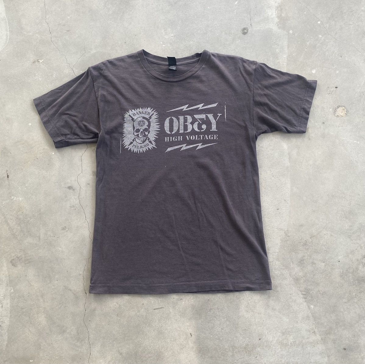 Obey × Vintage VINTAGE OBEY HIGH VOLTAGE SKULL TEE Size US M / EU 48-50 / 2 - 1 Thumbnail