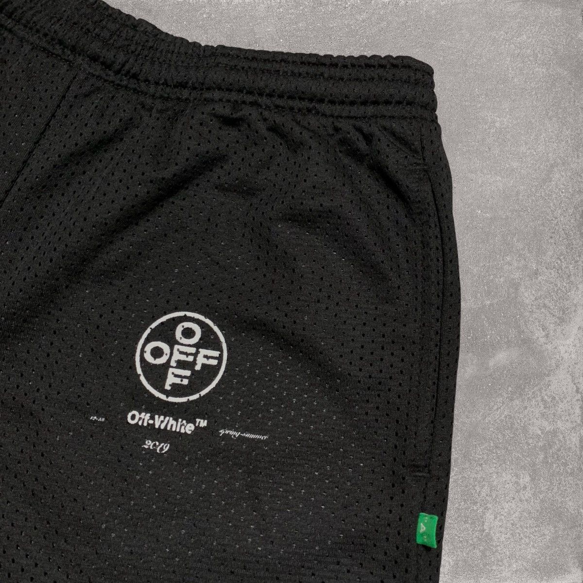 Off-White Off White Small Shorts Impressionism Black Mesh 99 Bottoms Size US 30 / EU 46 - 3 Thumbnail