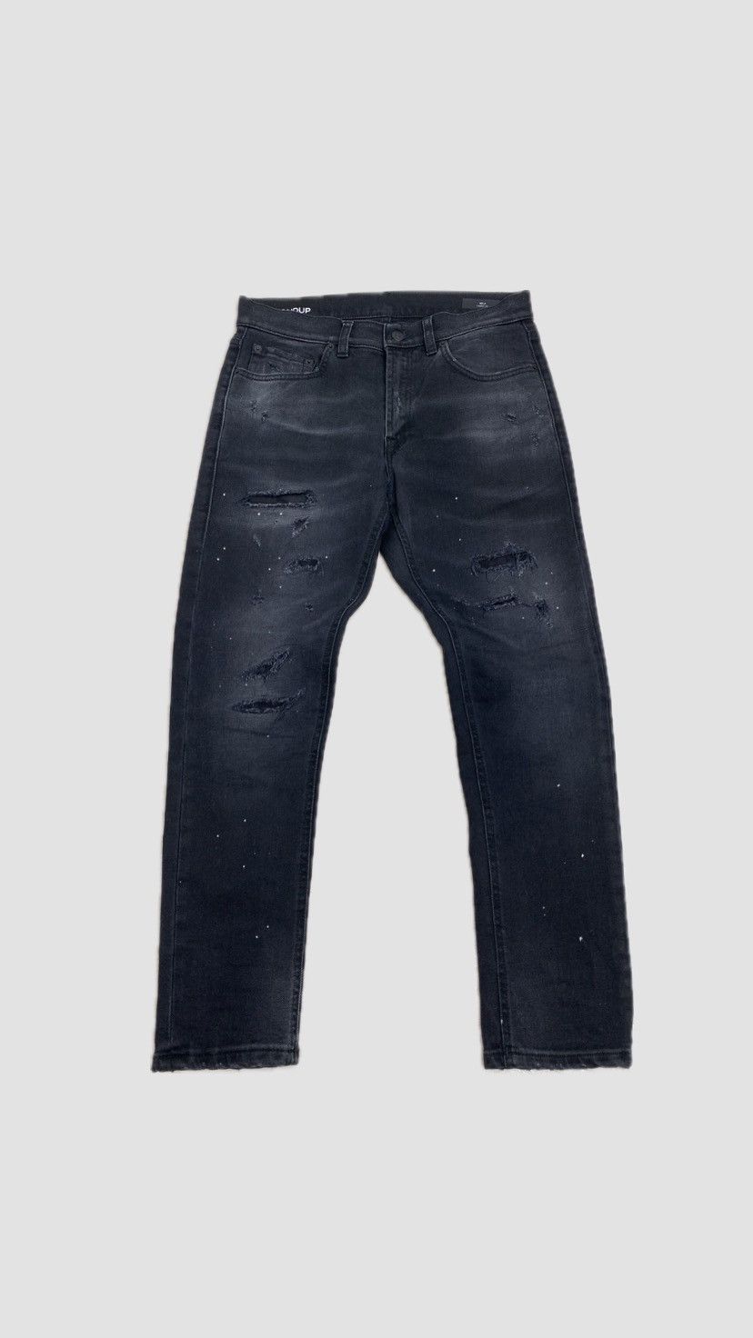 Dondup Mila Jeans Denim Heavy Cotton Pants Black Distressed