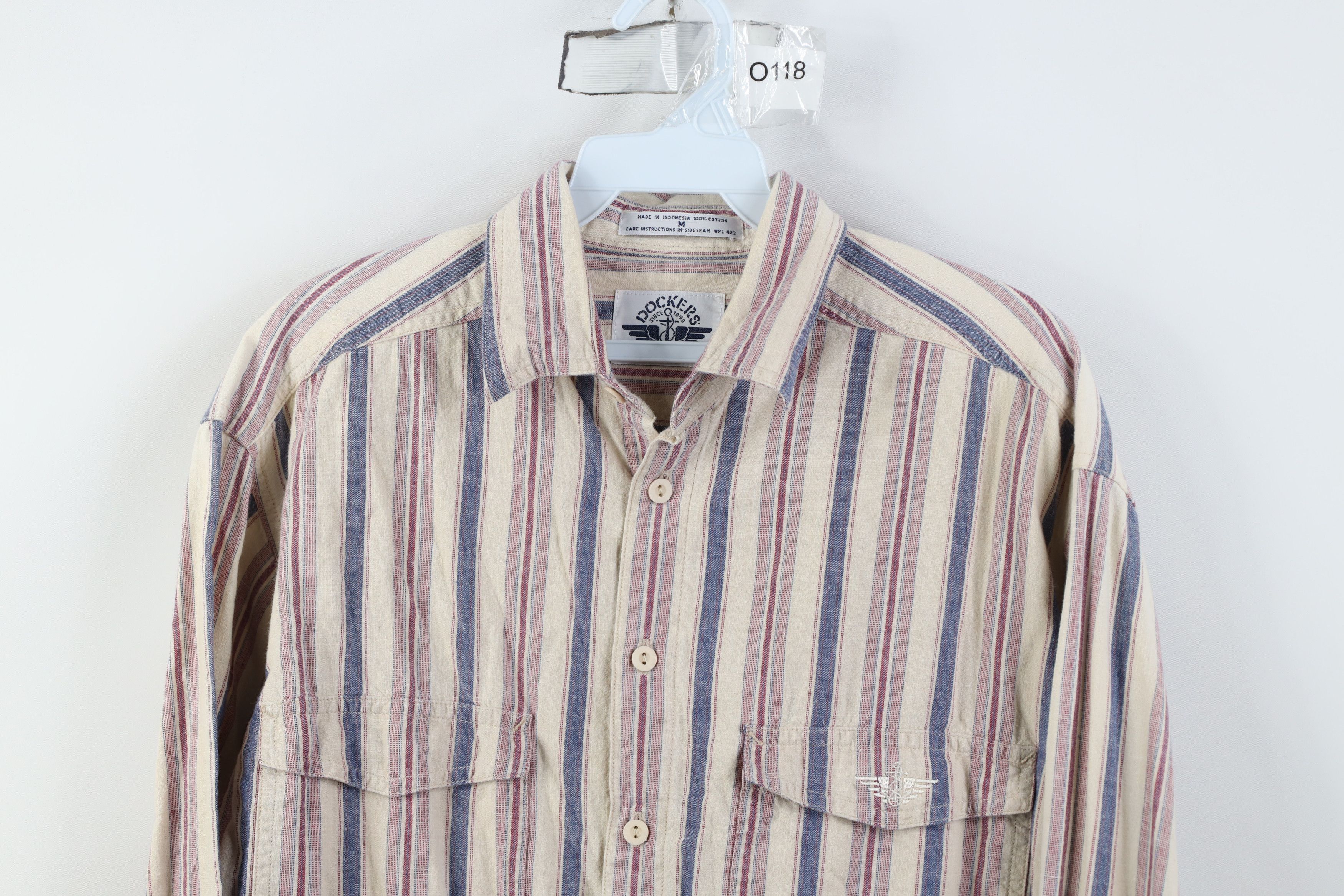 Vintage Vintage 90s Streetwear Double Pocket Board Button Shirt Size US M / EU 48-50 / 2 - 2 Thumbnail