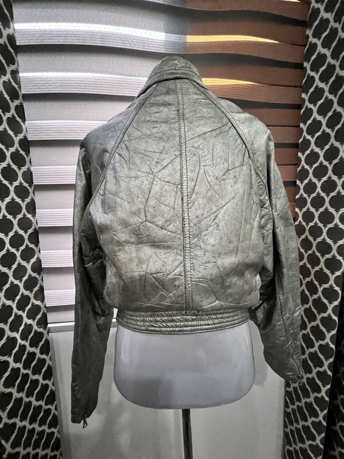 Versace Gianni Versace Silver Leather Biker Jacket Size US L / EU 52-54 / 3 - 6 Thumbnail