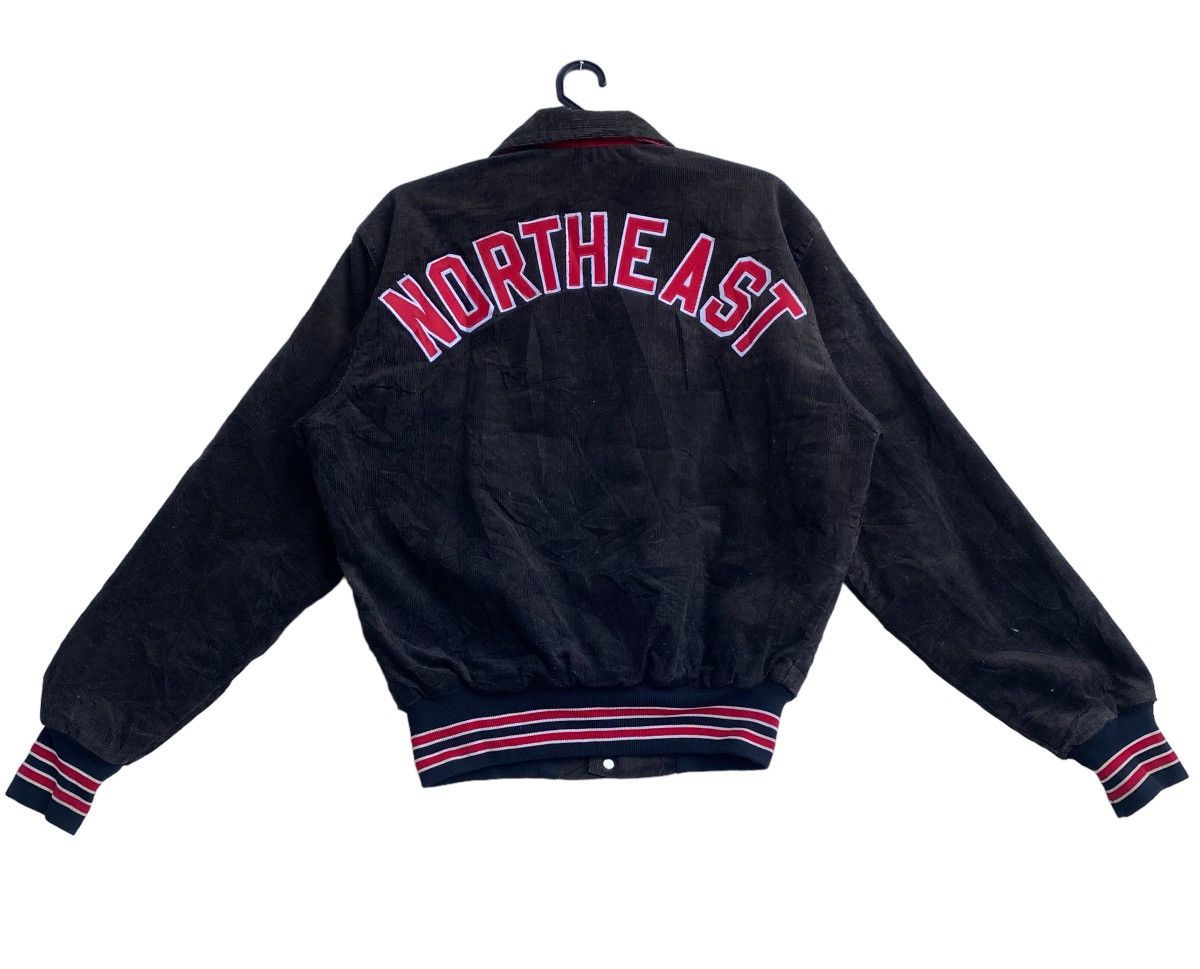 West Wind corduroy patchwork logo letterman varsity jacket