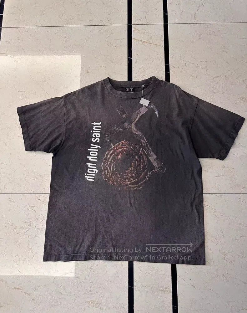 Saint Michael Saint Michael Cross distressed vintage short sleeves Size US XXL / EU 58 / 5 - 1 Thumbnail