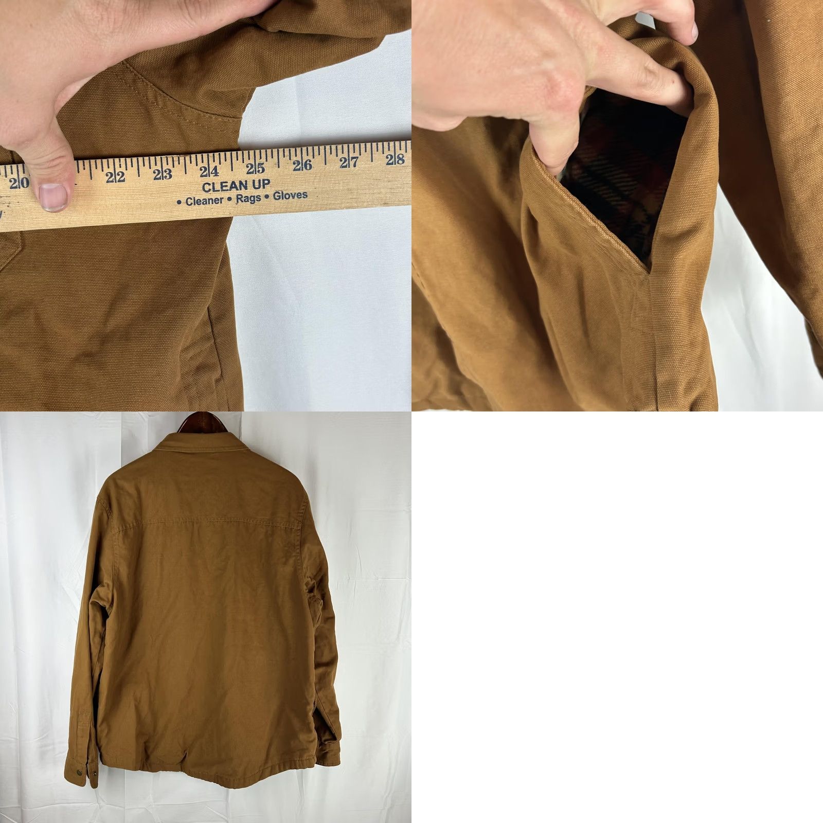 Vintage The American Outdoorsman Jacket Mens L Brown Canvas Fleece Lined Snap Front Size US L / EU 52-54 / 3 - 8 Thumbnail