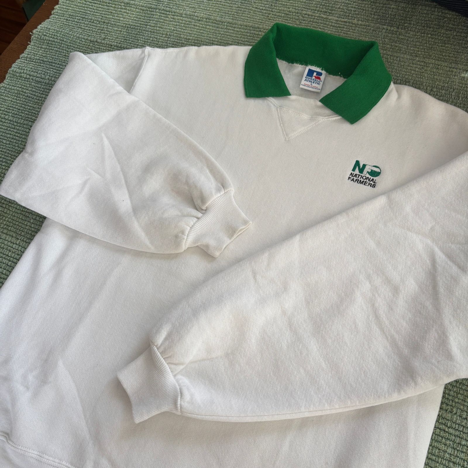 Russell Athletic × Vintage Vintage 1990s Russell Athletic cotton collared farmers sweat Size US L / EU 52-54 / 3 - 5 Thumbnail