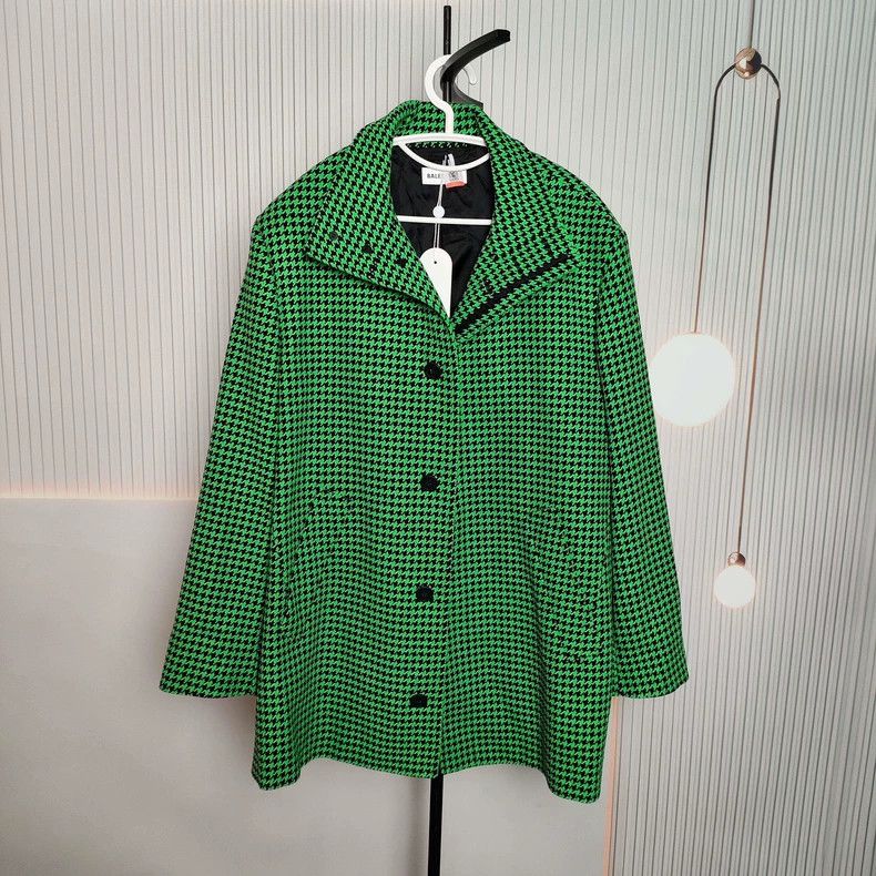 Balenciaga Balenciaga Green Houndstooth Jacket 36 - dmc Size US S / EU 44-46 / 1 - 1 Thumbnail