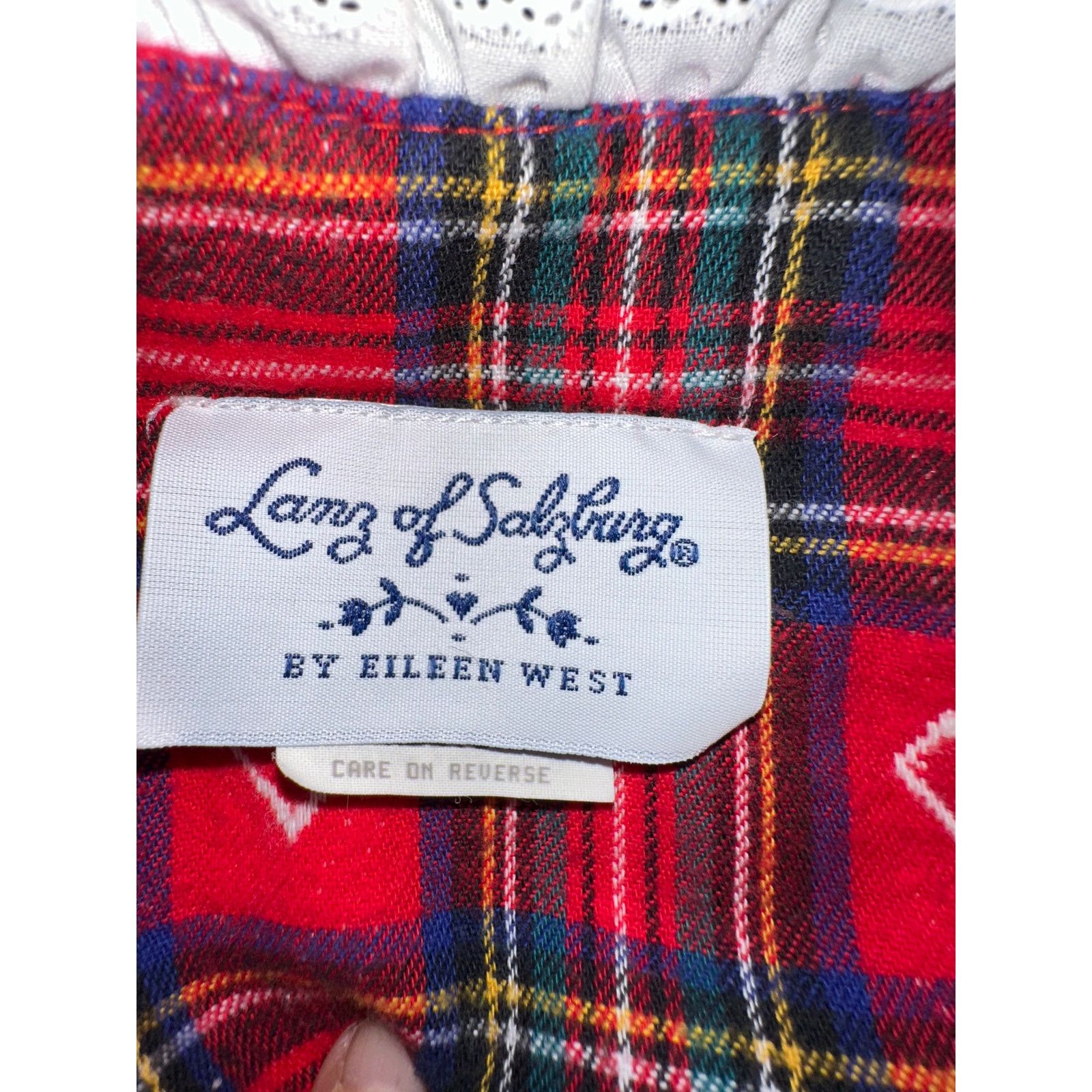 Other VINTAGE LANZ OF SALZBURG EILEEN WEST FLANNEL PLAID NIGHTGOWN Size ONE SIZE - 4 Thumbnail