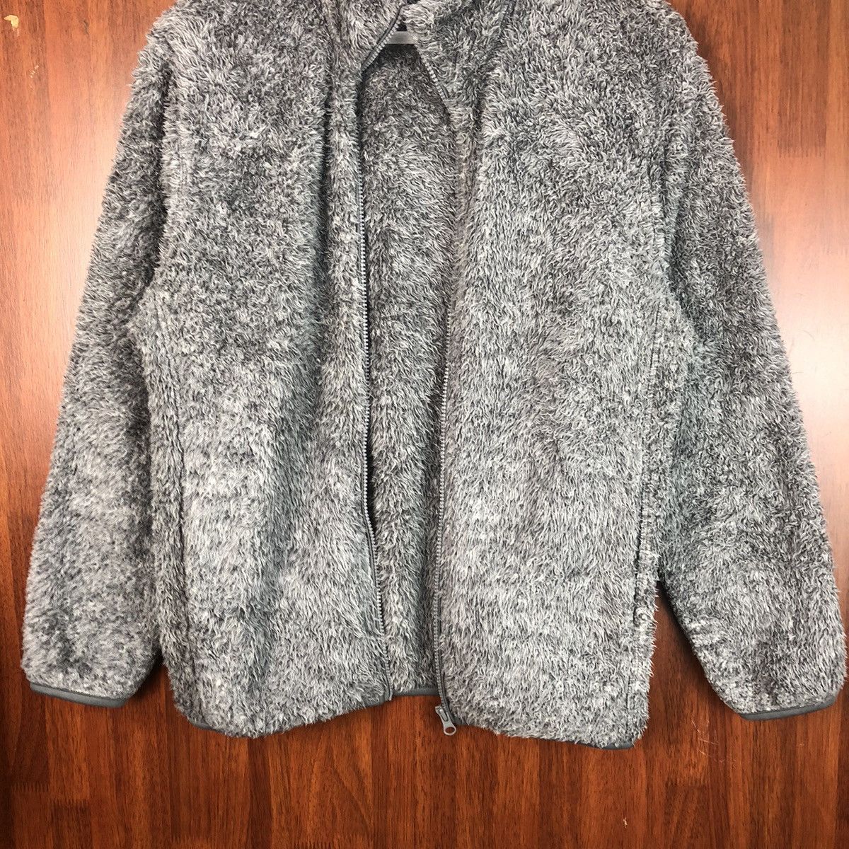 Japanese Brand × Vintage Uniqlo fleece vintage Grey Mohair Sweather #7487 Size M / US 6-8 / IT 42-44 - 3 Thumbnail