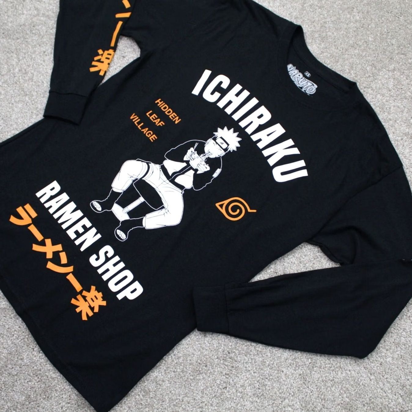 Ripple Junction Ripple Junction Naruto Shippuden Shirt Mens XS Black L/S Cotton Graphic Print 100% Cotton Anime Ichiraku Ramen Mens XS BlackUpdate Size US XS / EU 42 / 0 - 3 Thumbnail