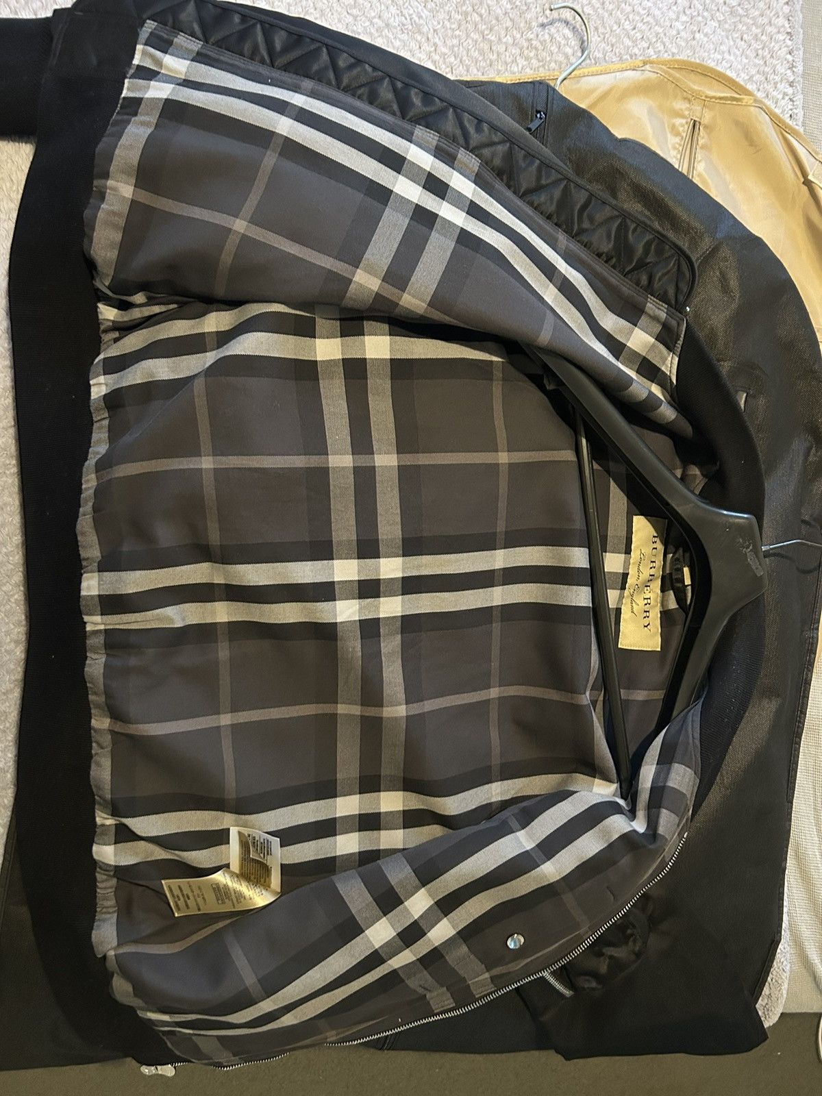 Burberry Burberry Check Lined Bomber Jacket, Style 4044800, Size 67B Size US L / EU 52-54 / 3 - 3 Thumbnail