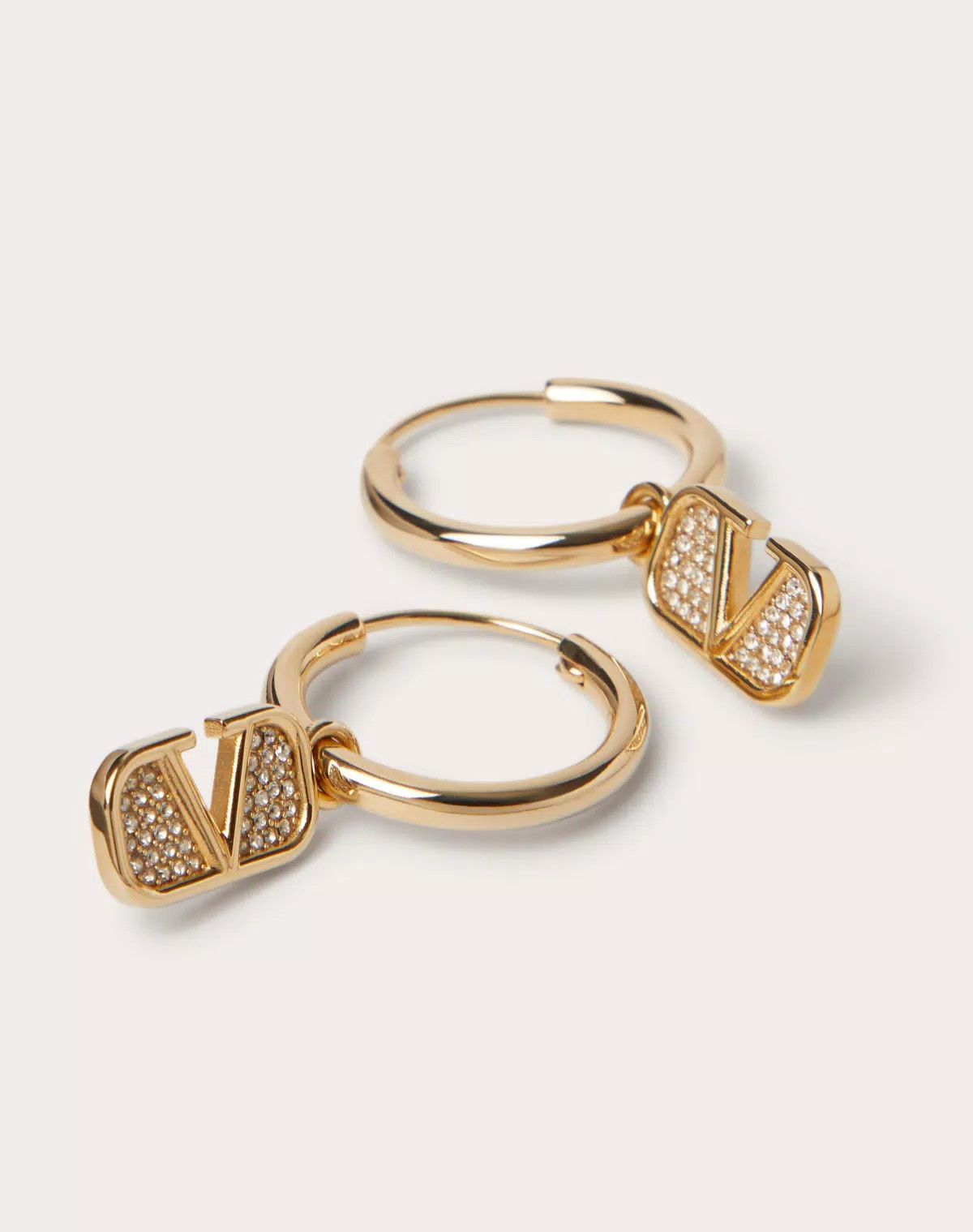 Valentino oc11z0725 Size:OS/Swarovski® Crystal Earrings in Golden Size ONE SIZE - 2 Thumbnail