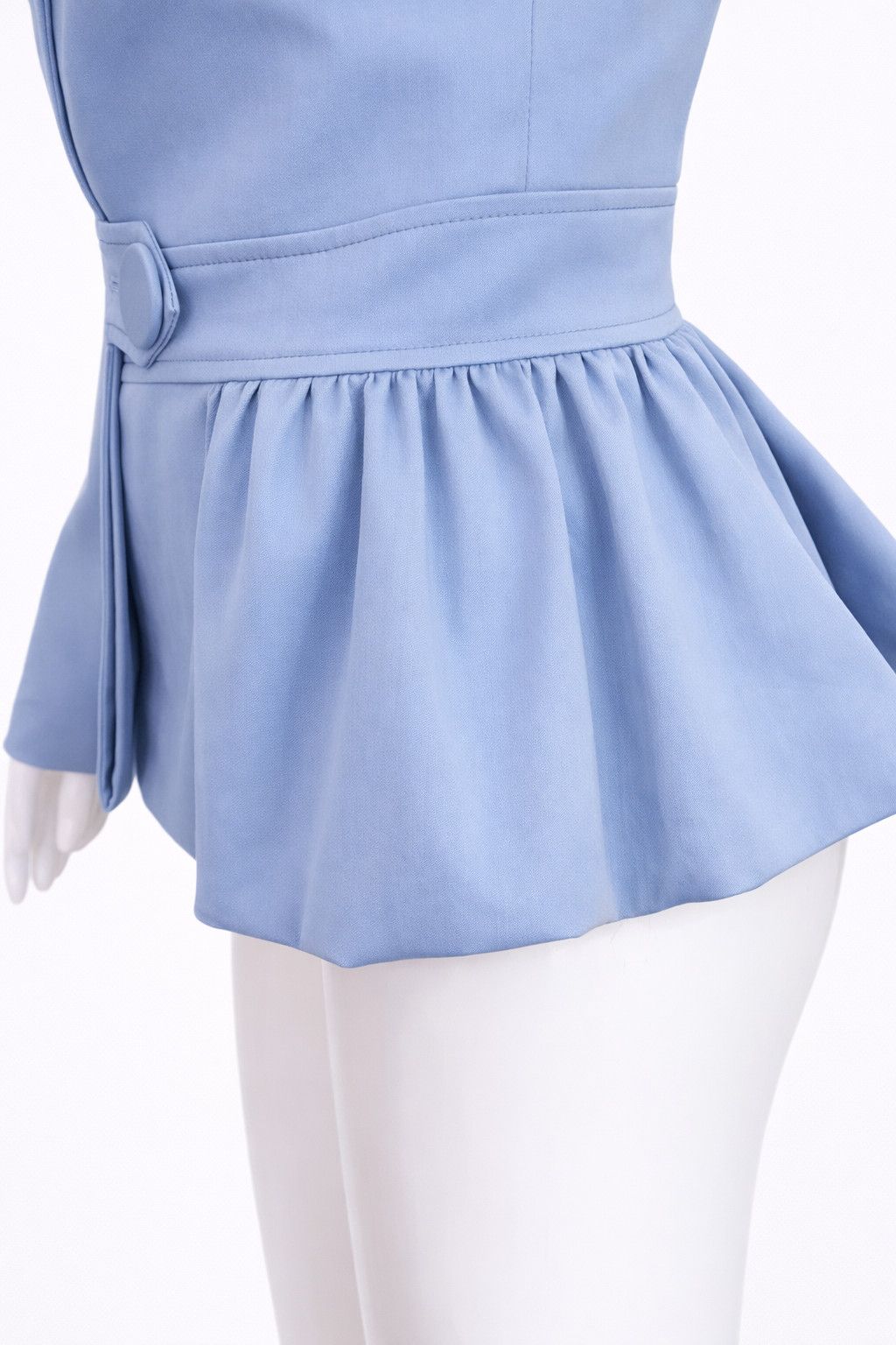 John Galliano John Galliano Powder Blue Peplum Trench Tailored Jacket Size S / US 4 / IT 40 - 2 Thumbnail