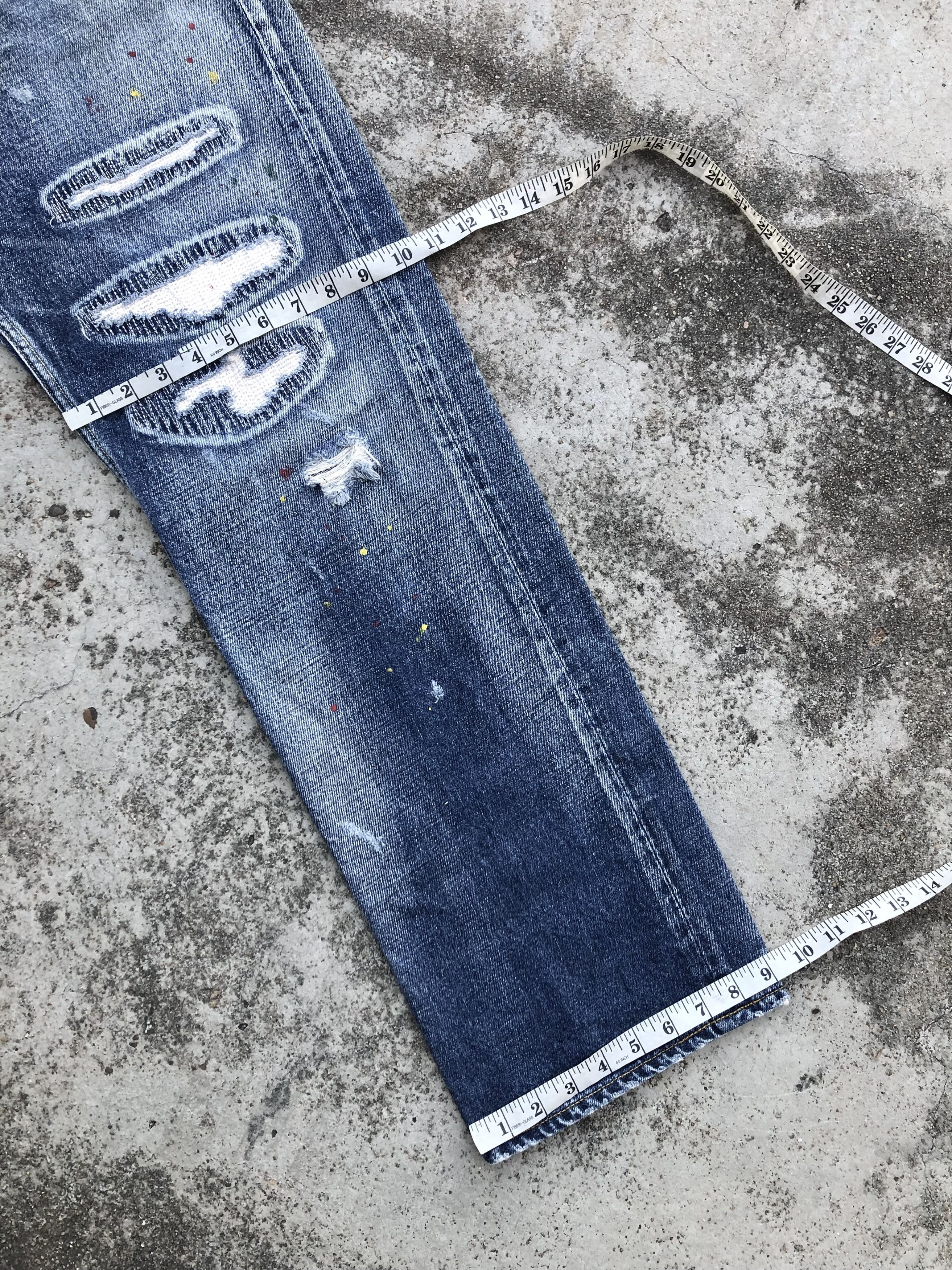 Japanese Brand PAINTED POSTERIZE DISTRESSED DENIM Size US 36 / EU 52 - 9 Thumbnail