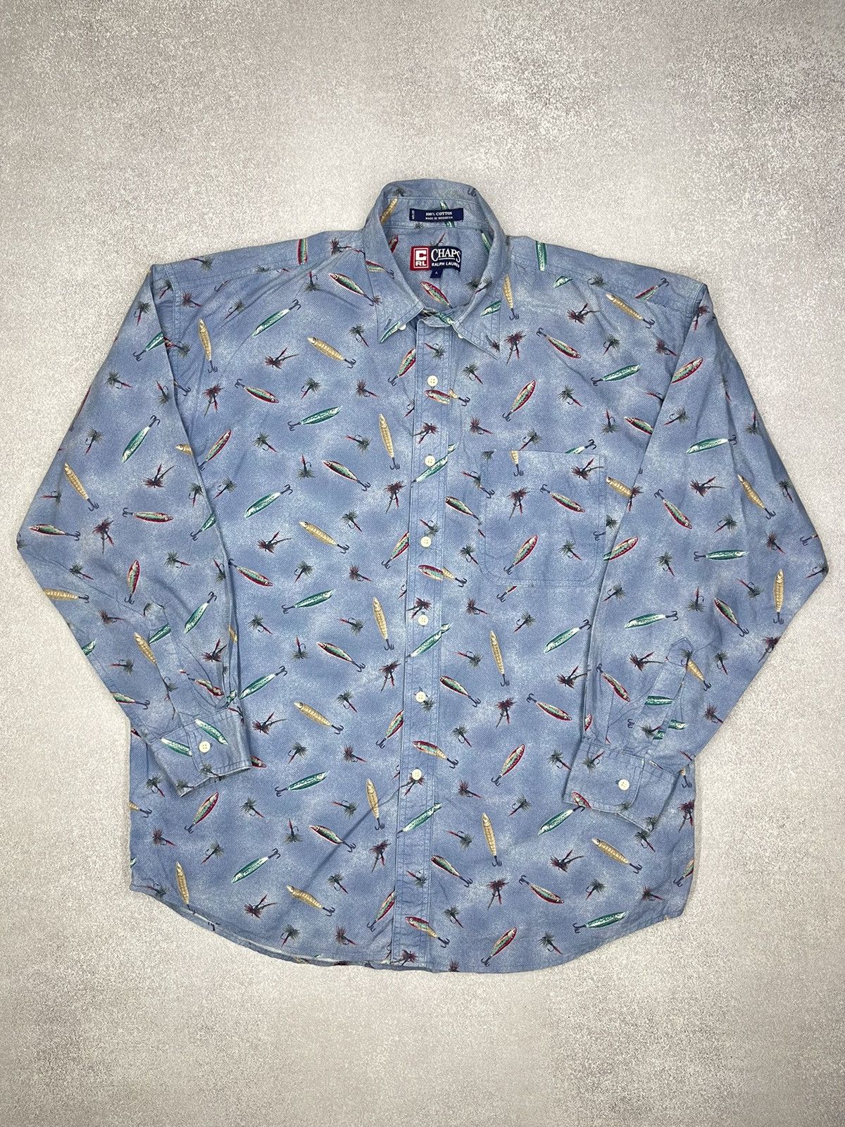 Chaps Ralph Lauren × Polo Ralph Lauren × Vintage Vintage Polo Ralph Lauren Chaps Shirt Full Fishing Print Y2K Size US XL / EU 56 / 4 - 2 Thumbnail