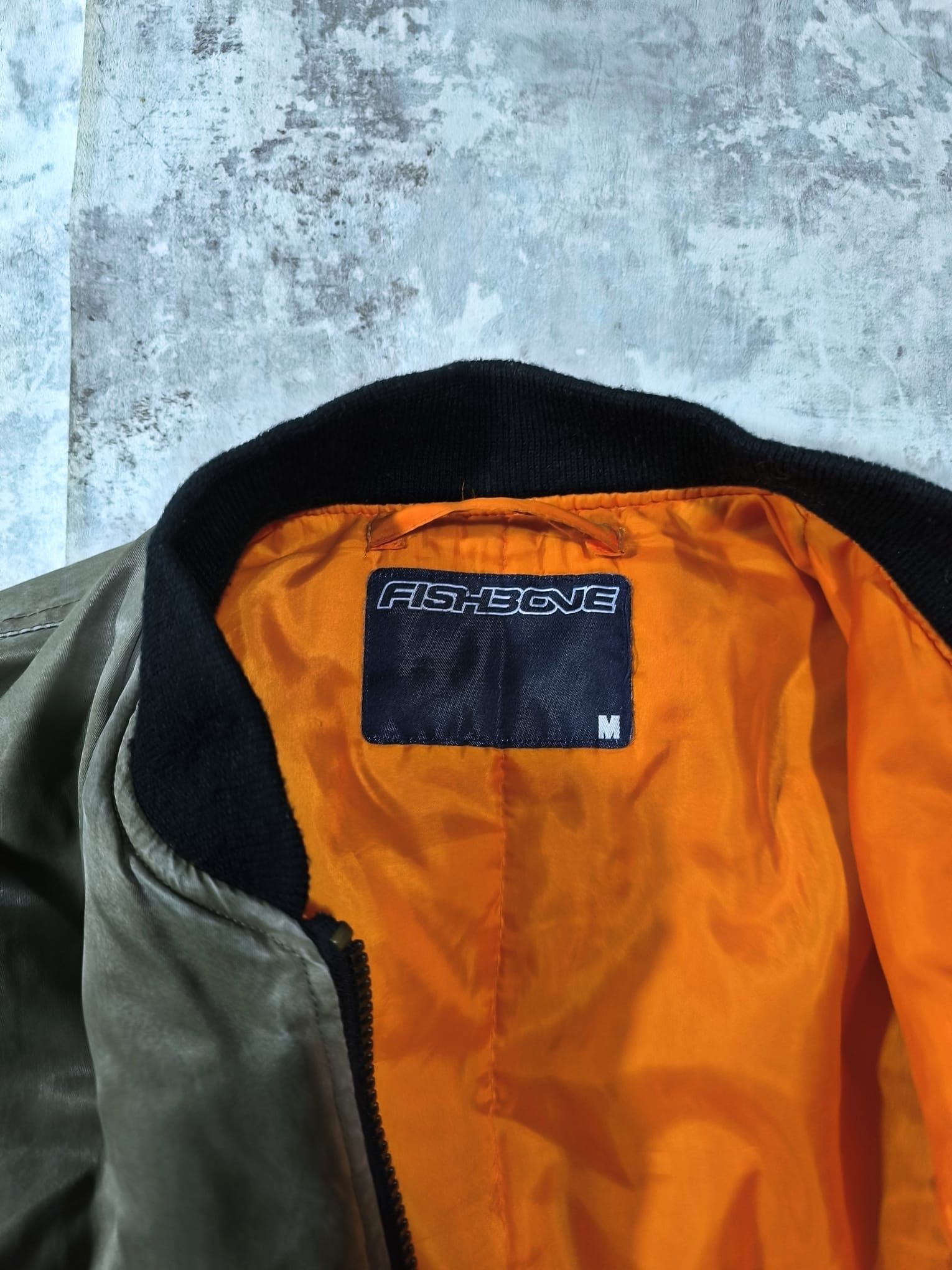 Vintage Industrial Textured Fishbone 00s Bomber Jacket Demna Gvsalia Size US L / EU 52-54 / 3 - 4 Thumbnail