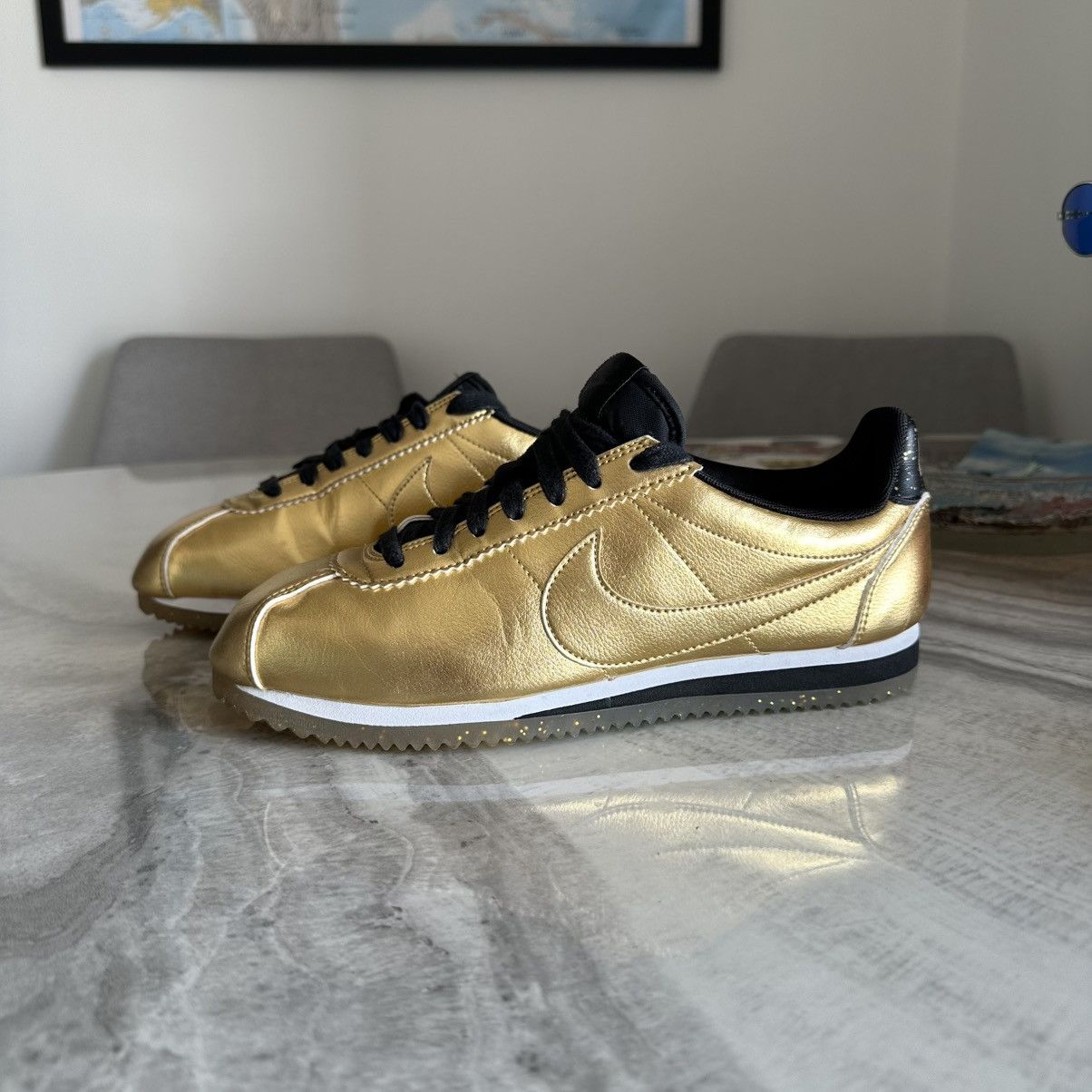 Nike Nike Classic Cortez Leather SE 'Metallic Gold' Sneakers Size US 8 / IT 38 - 1 Thumbnail