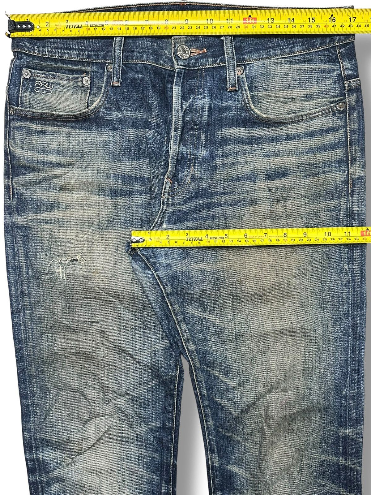 G-Star G-Star Raw 3301 Slim Fit Denim Jeans Vintage Faded Mud Wash Size US 34 / EU 50 - 18 Thumbnail