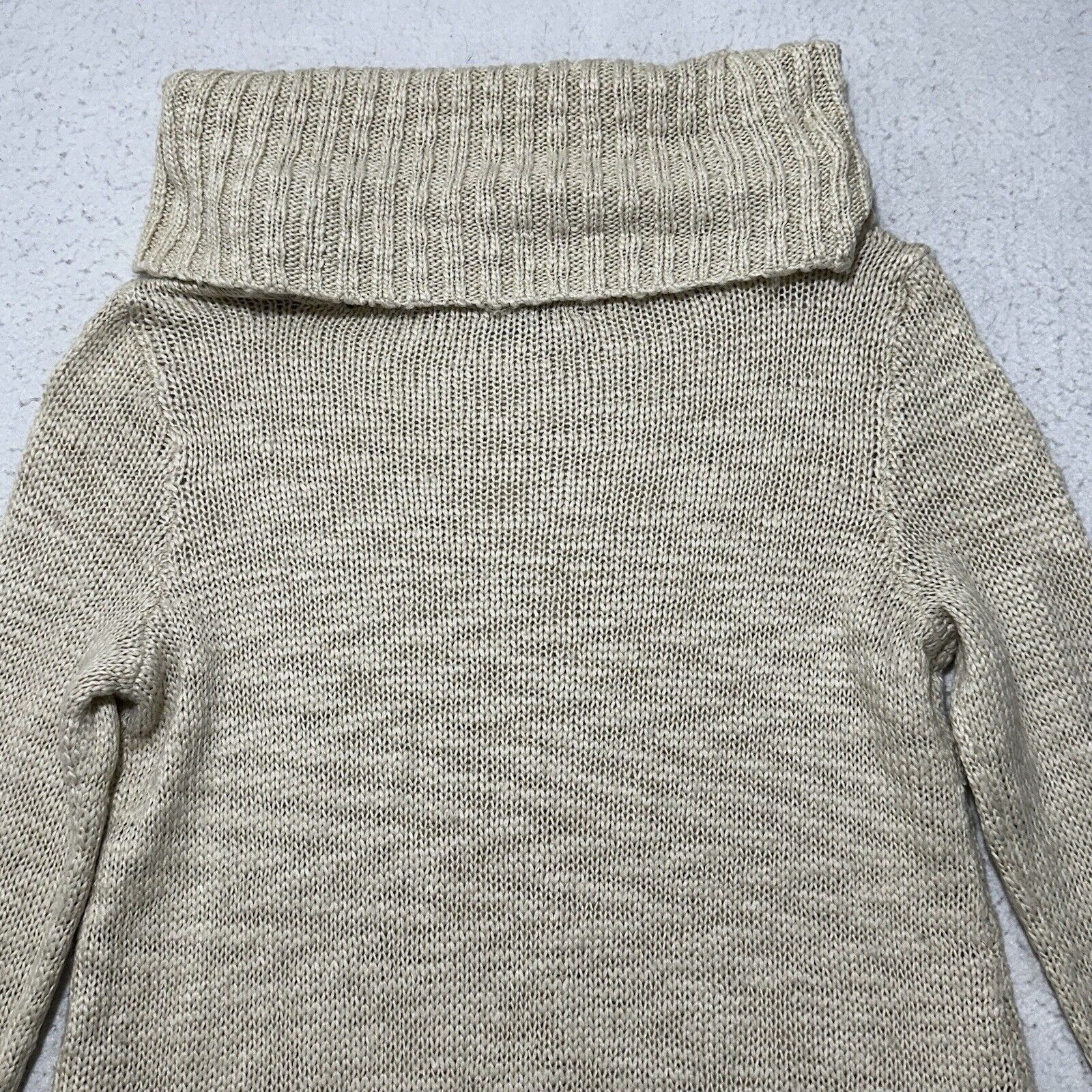 H&M H&M Medium Cowl Neck Wool Blend Pullover Sweater Beige Knit Size M / US 6-8 / IT 42-44 - 11 Thumbnail
