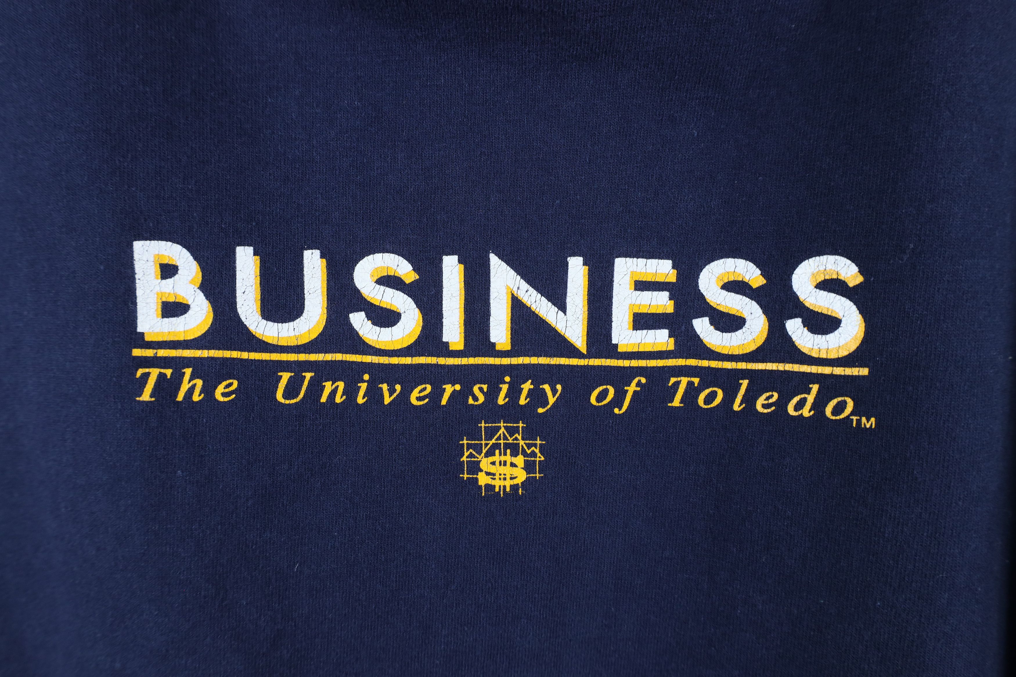 Vintage Vintage 90s Business The University of Toledo T-Shirt Blue Size US L / EU 52-54 / 3 - 4 Thumbnail
