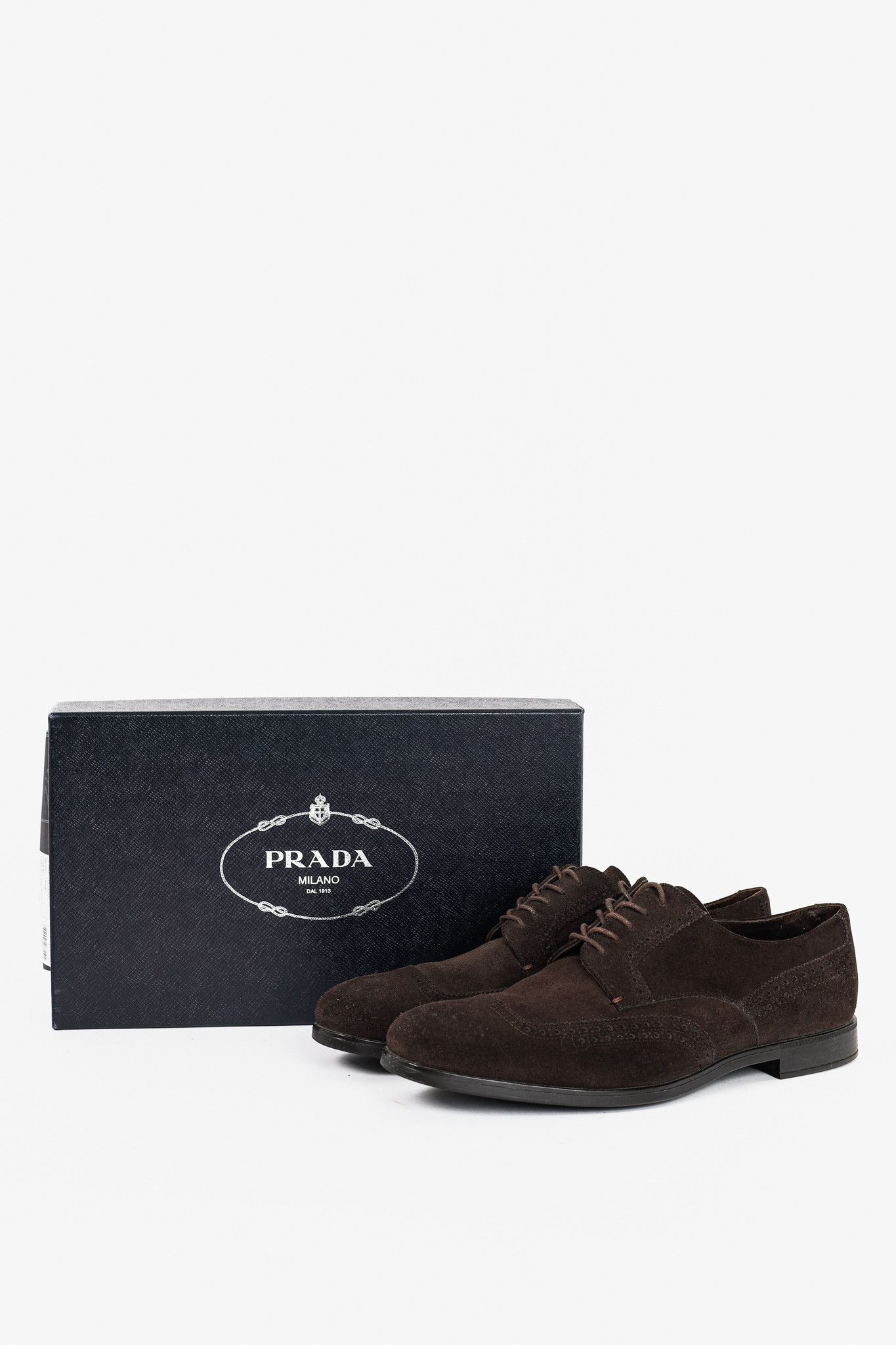 Prada Prada Moro Suede Wingtip Derbies Size US 10 / EU 43 - 10 Thumbnail