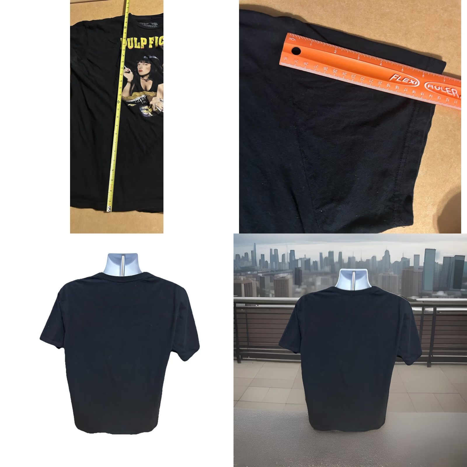 Vintage Pulp Fiction Shirt Men XL Black Short Sleeve - Logo Graphic Men's T-Shirt Size US XL / EU 56 / 4 - 8 Thumbnail