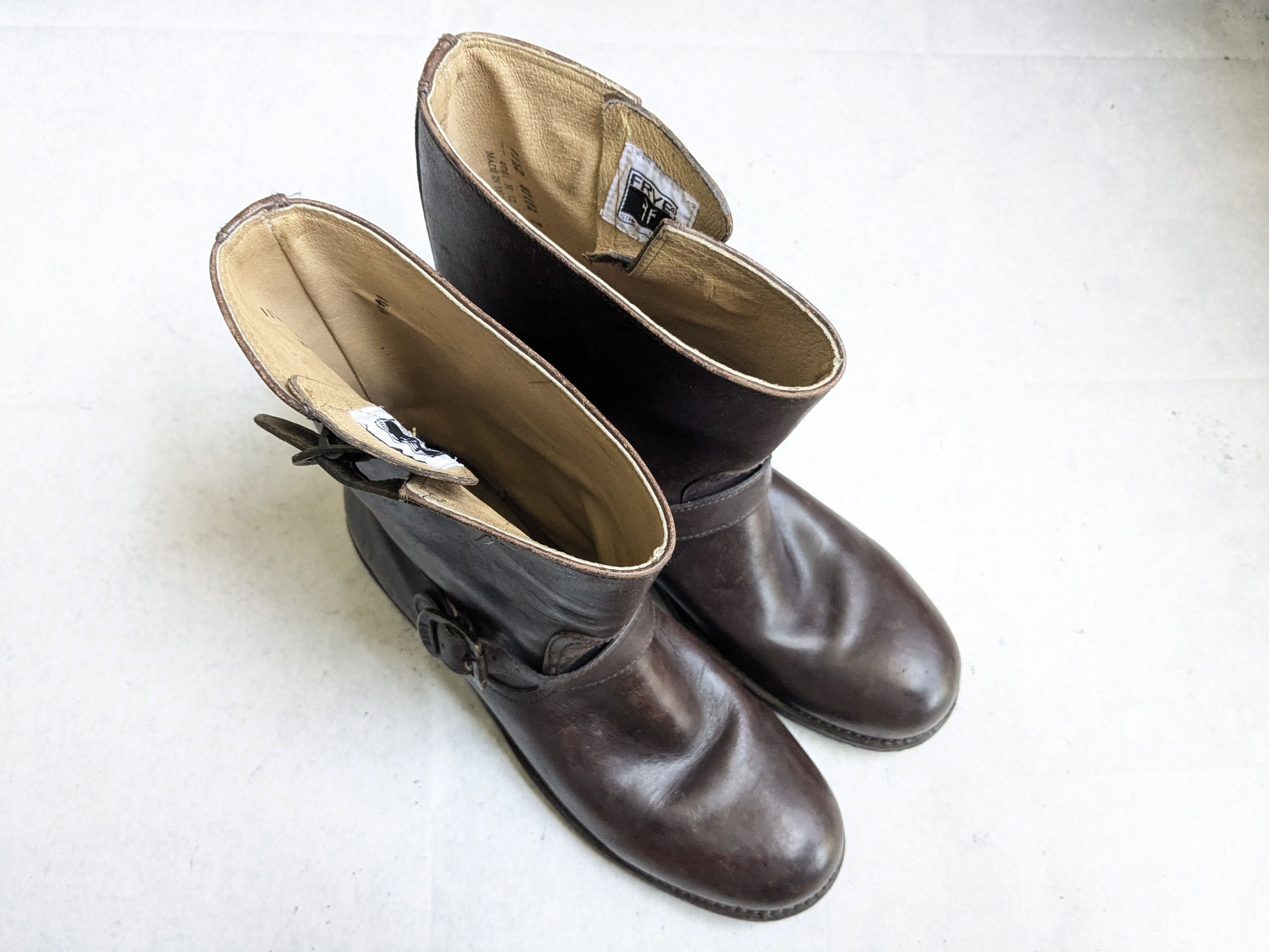Frye Frye Engineer Boots Brown 11.5 M Leather Buckle Strap Size US 11.5 / EU 44-45 - 4 Thumbnail