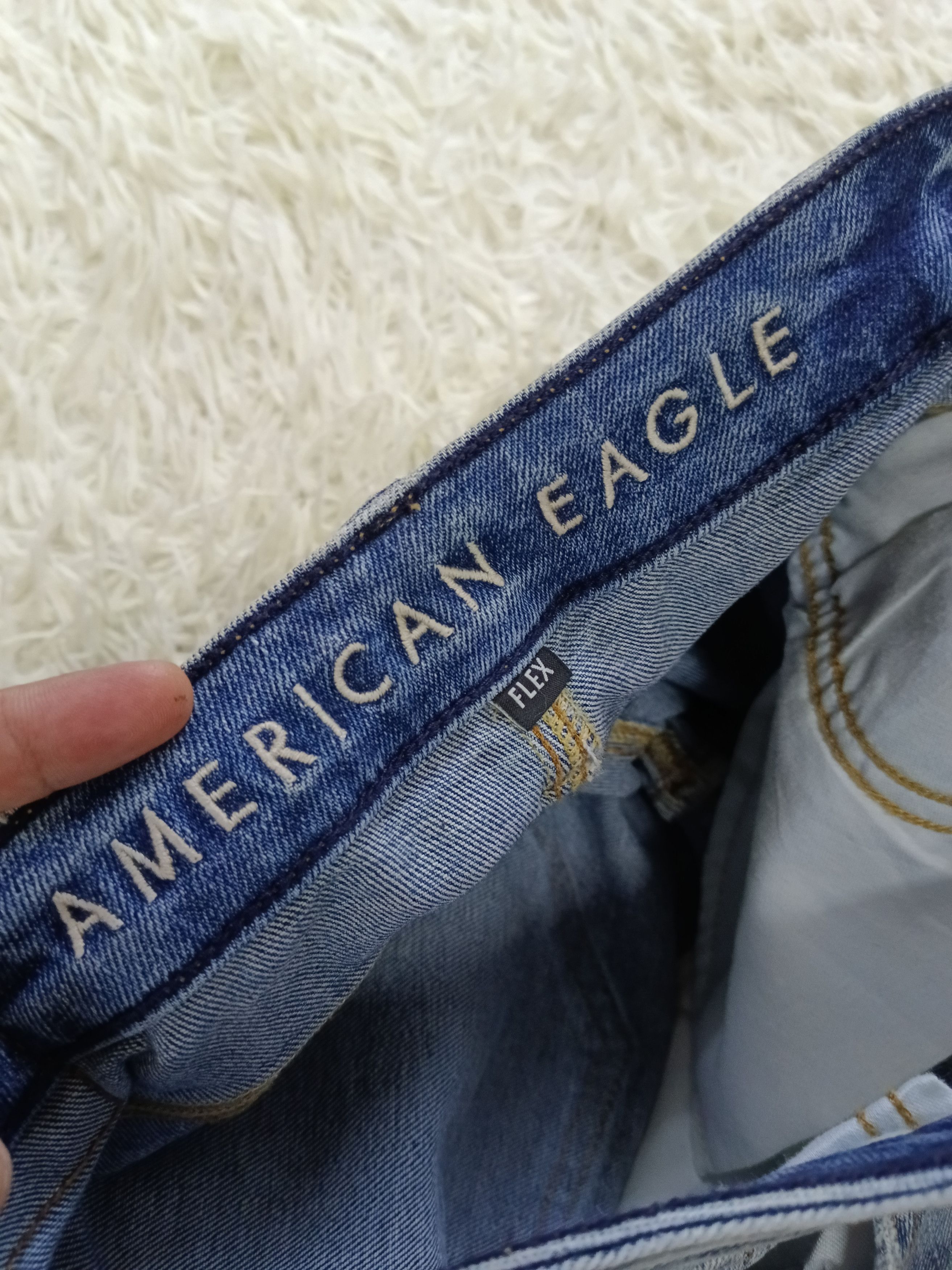 American Eagle Outfitters DiSTRESSED DENIM PACTHWORK AMERICAN EAGLE STRETCHABLE Size US 30 / EU 46 - 9 Thumbnail