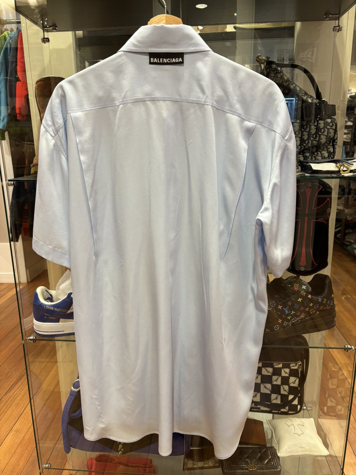 Balenciaga Balenciaga Short Sleeve Button Up Shirt Size US L / EU 52-54 / 3 - 2 Thumbnail
