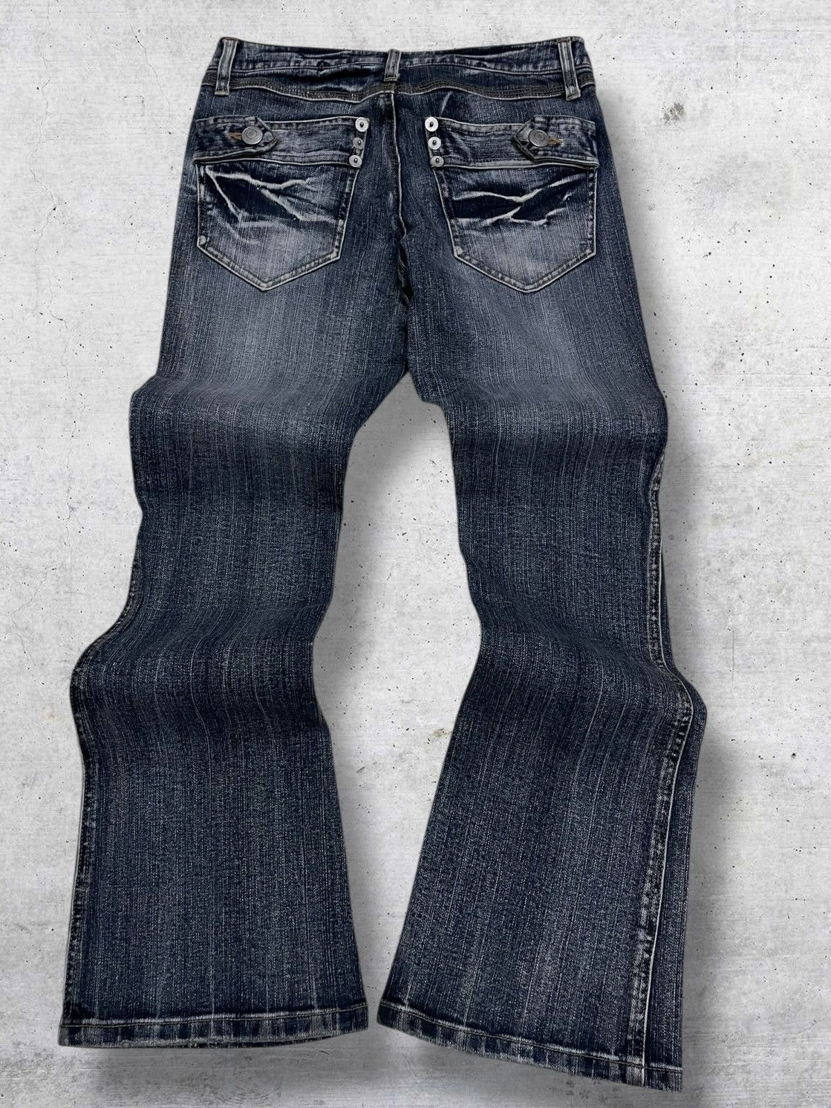 Tornado Mart VINTAGE DAILY TOPIC 1990S JAPAN DESIGNER FLARED RETRO DENIM Size US 28 / EU 44 - 8 Thumbnail