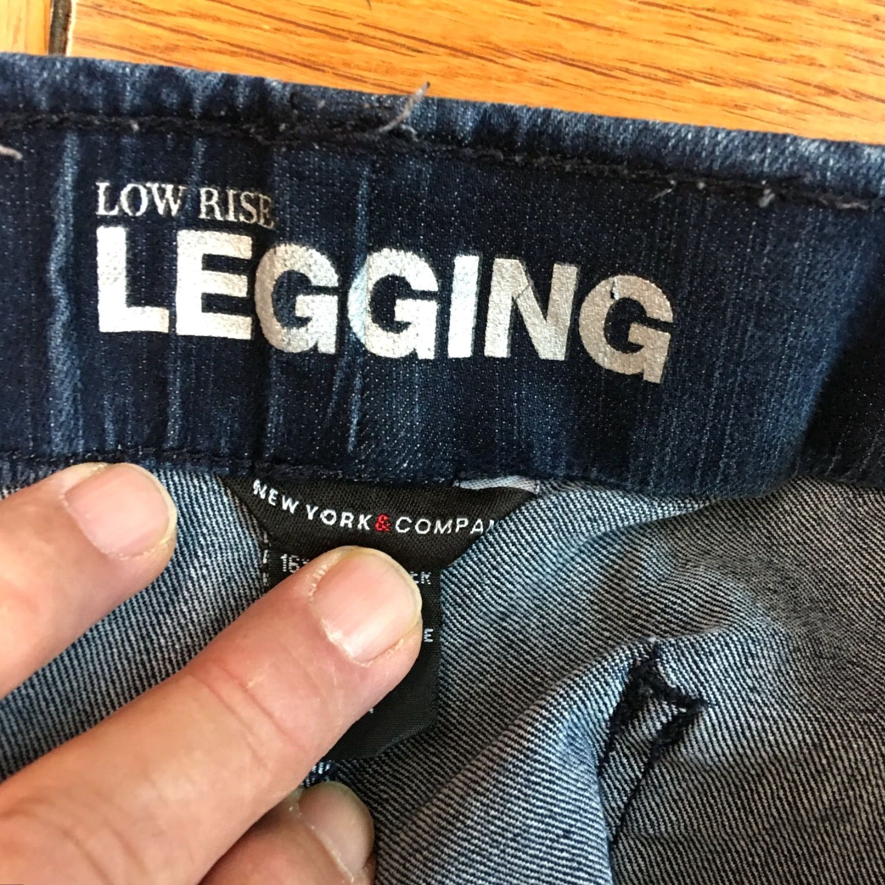 CO New York & Co Womens Jeans Legging Low Rise Blue Denim Size 8 Stretch Comfort Regular Size 30" / US 8 / IT 44 - 7 Thumbnail
