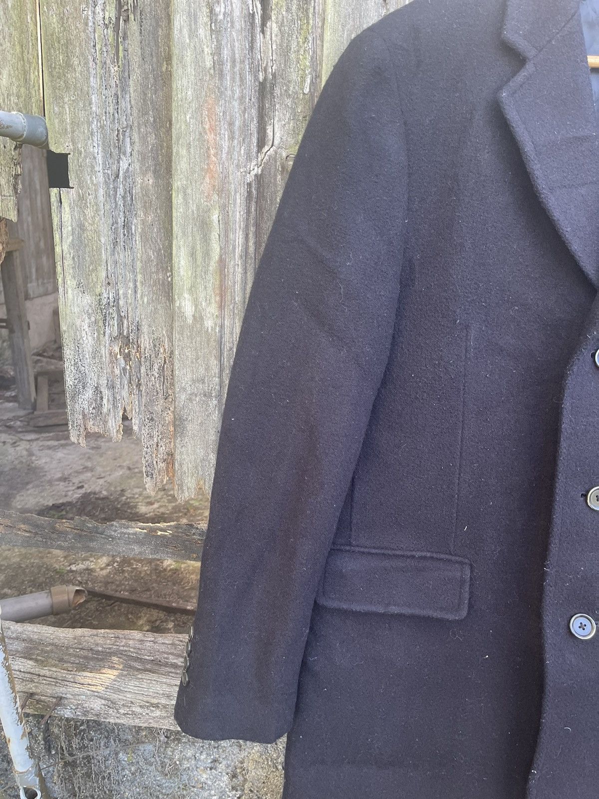 Designer Ines de la Fressange x Uniqlo Wool Coat Parisian Minimalist Size US L / EU 52-54 / 3 - 3 Thumbnail