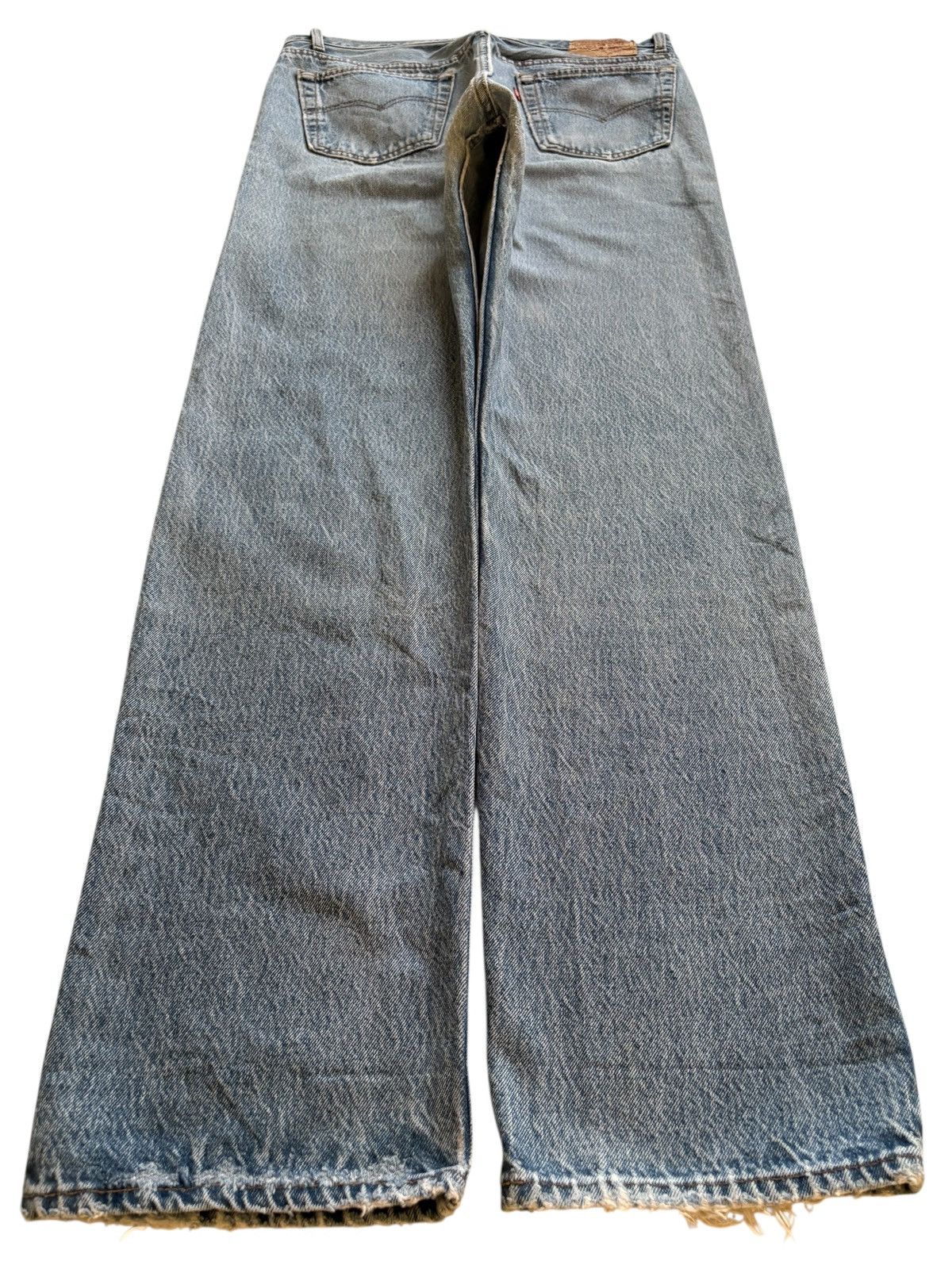 LVC × Levi's × Levi's Vintage Clothing Vintage 90s Levis Blue Wash Distressed Ripped Loose Jeans Size US 33 - 2 Thumbnail