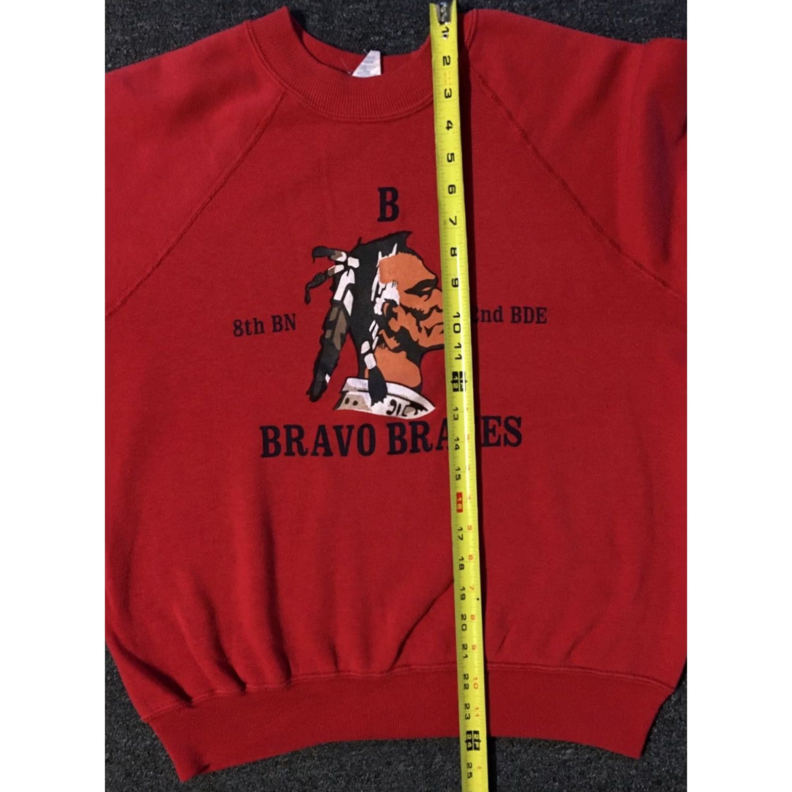Soffe VINTAGE Soffe Sweatshirt Military Red M USA 80s 90s Grunge Barvo Braves 8th BN 2nd BDE Navy Marine Army College Urban Punk Hip Hop Retro USA Mens Size US M / EU 48-50 / 2 - 6 Thumbnail