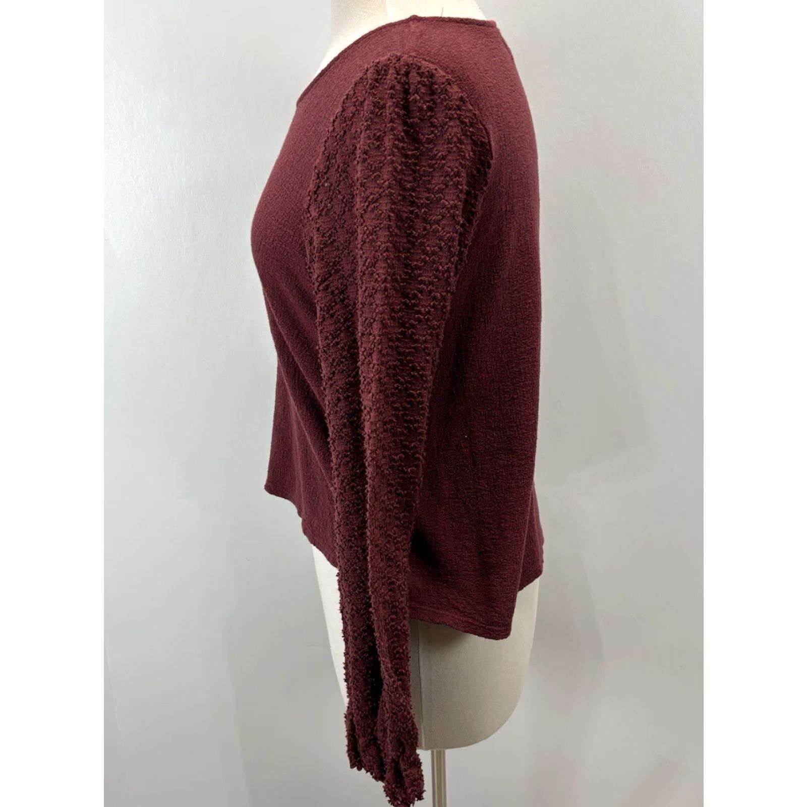 Madewell MADewell Casual Eyelet Ruffle Top Shirt Medium Red Long Sleeve Balloon Sleeve Womens Size M / US 6-8 / IT 42-44 - 2 Thumbnail