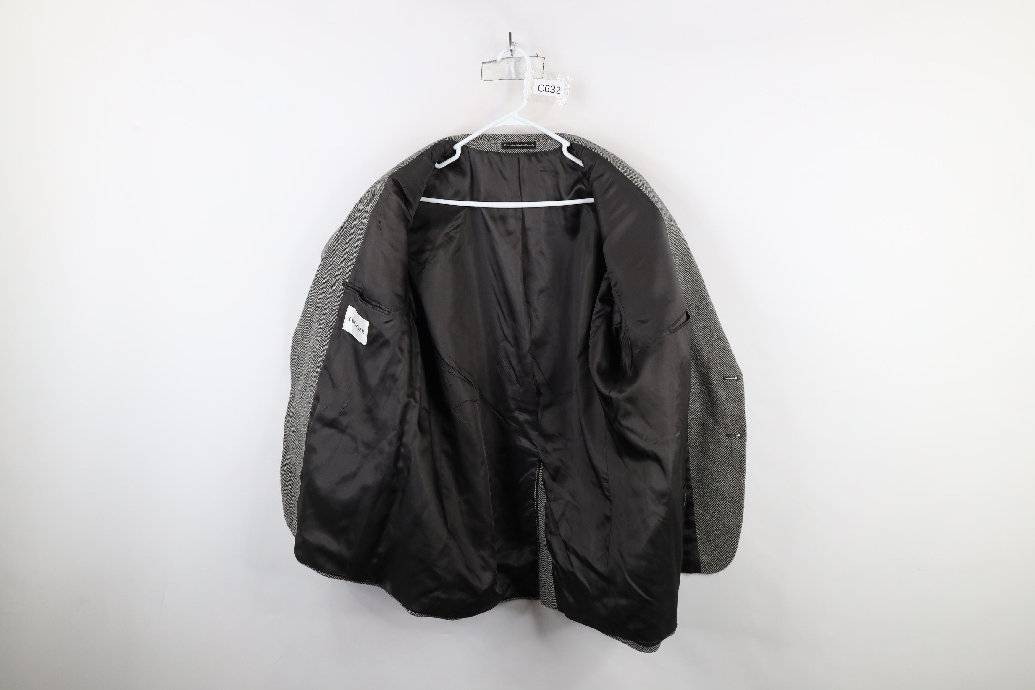 Vintage Vintage 90s Streetwear Herringbone 2 Button Blazer Jacket Size US XXL / EU 58 / 5 - 10 Thumbnail
