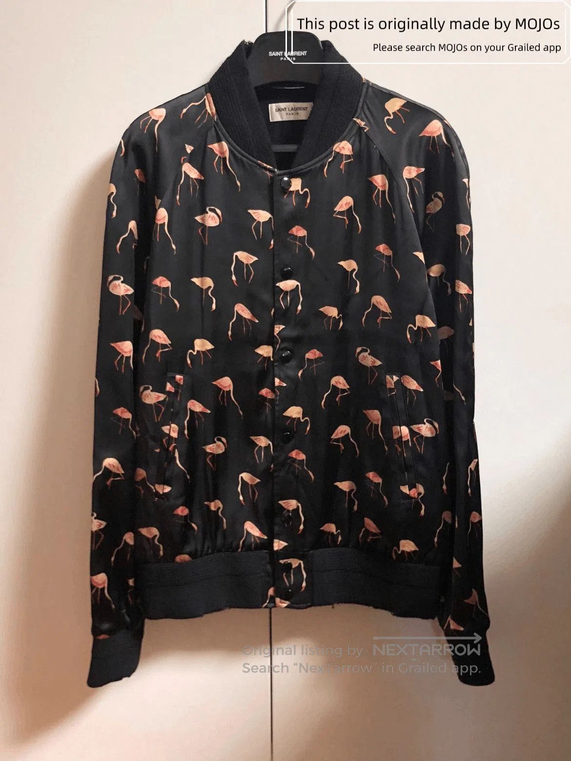 Saint Laurent Paris Sz 48 Saint Laurent Paris Flamingo Pattern Jacket. Size US M / EU 48-50 / 2 - 1 Thumbnail