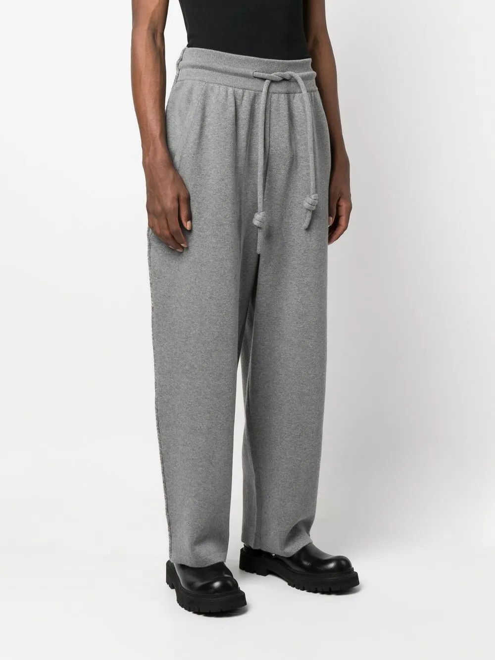 Off-White o1gr1nt0125 Lounge Quote Knit Pant in Medium Grey Size US 34 / EU 50 - 2 Thumbnail