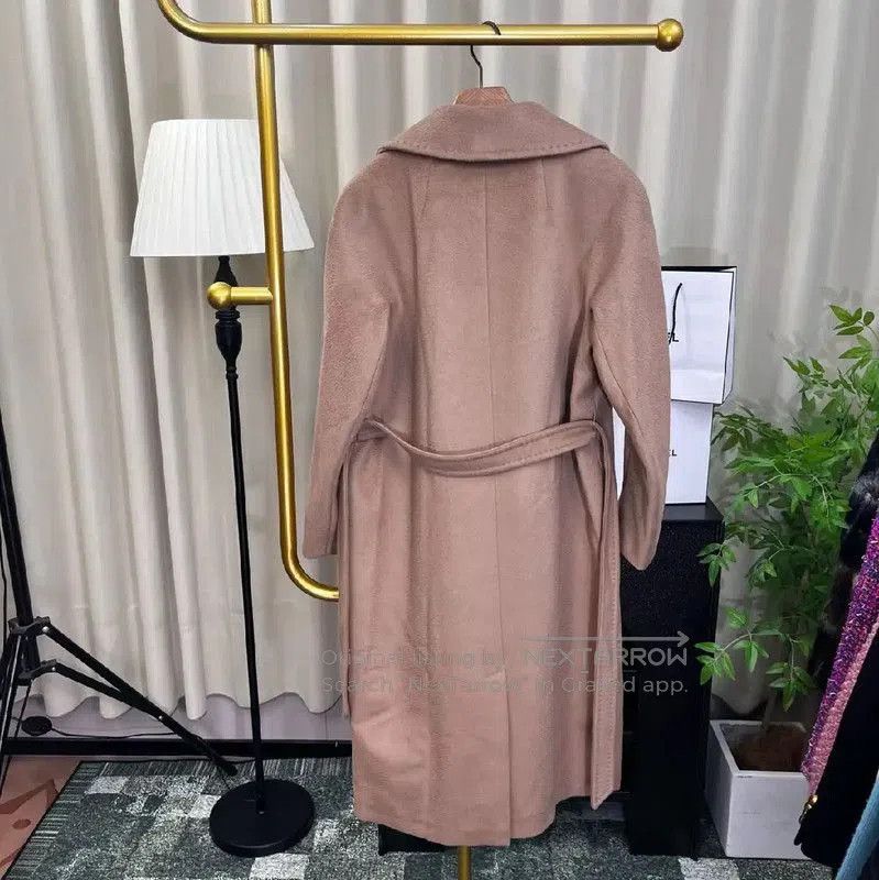 Max Mara MaxMara Brown Wool Women's Overcoat . Size XS / US 0-2 / IT 36-38 - 2 Thumbnail
