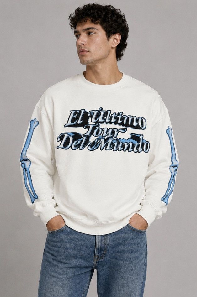 Other Bad Bunny El Ultimo Tour Del Mundo Skeleton Sweatshirt M Size US M / EU 48-50 / 2 - 1 Thumbnail