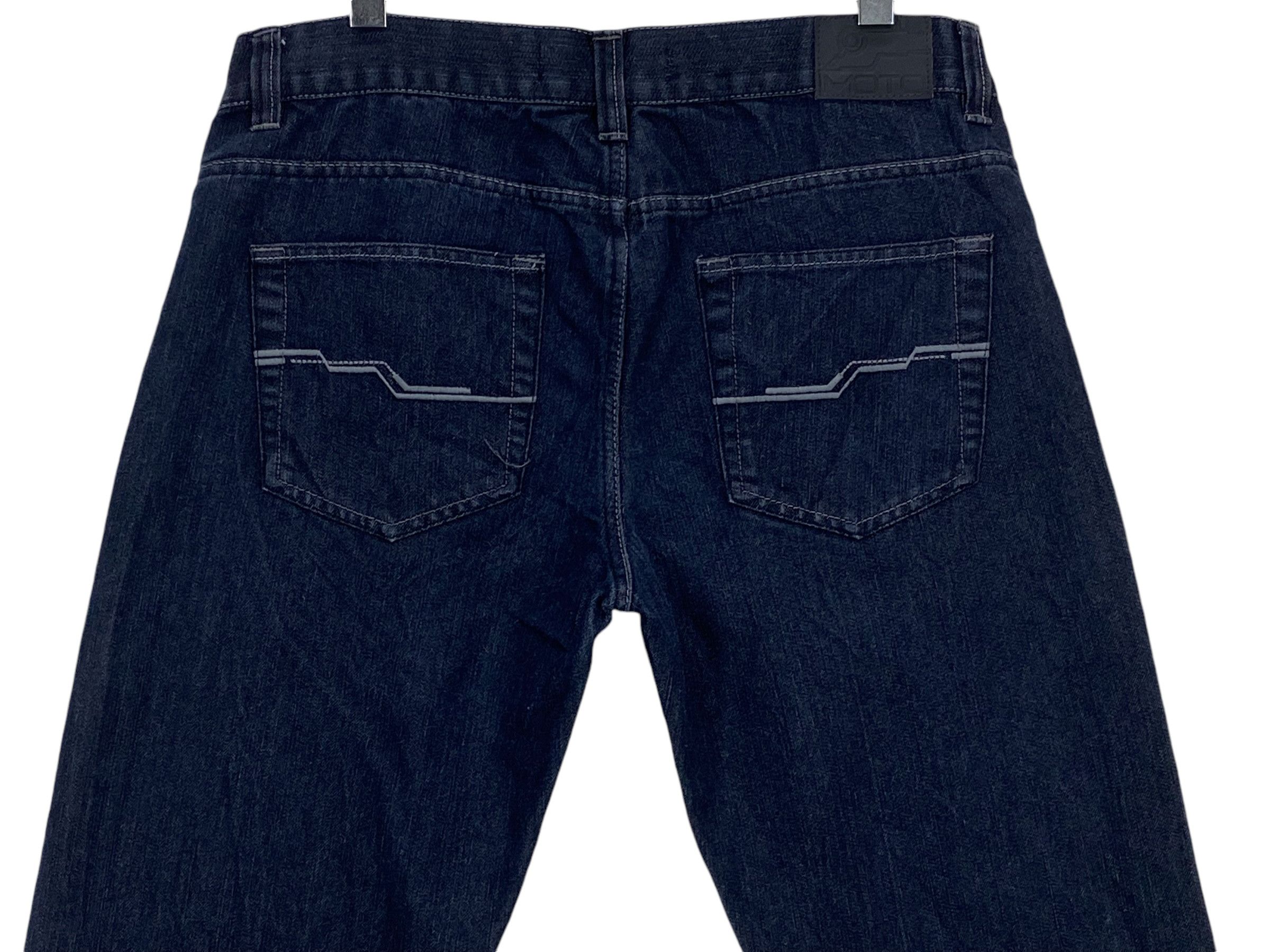 Japanese Brand Moto Baggy Denim Jeans Size US 34 / EU 50 - 5 Thumbnail