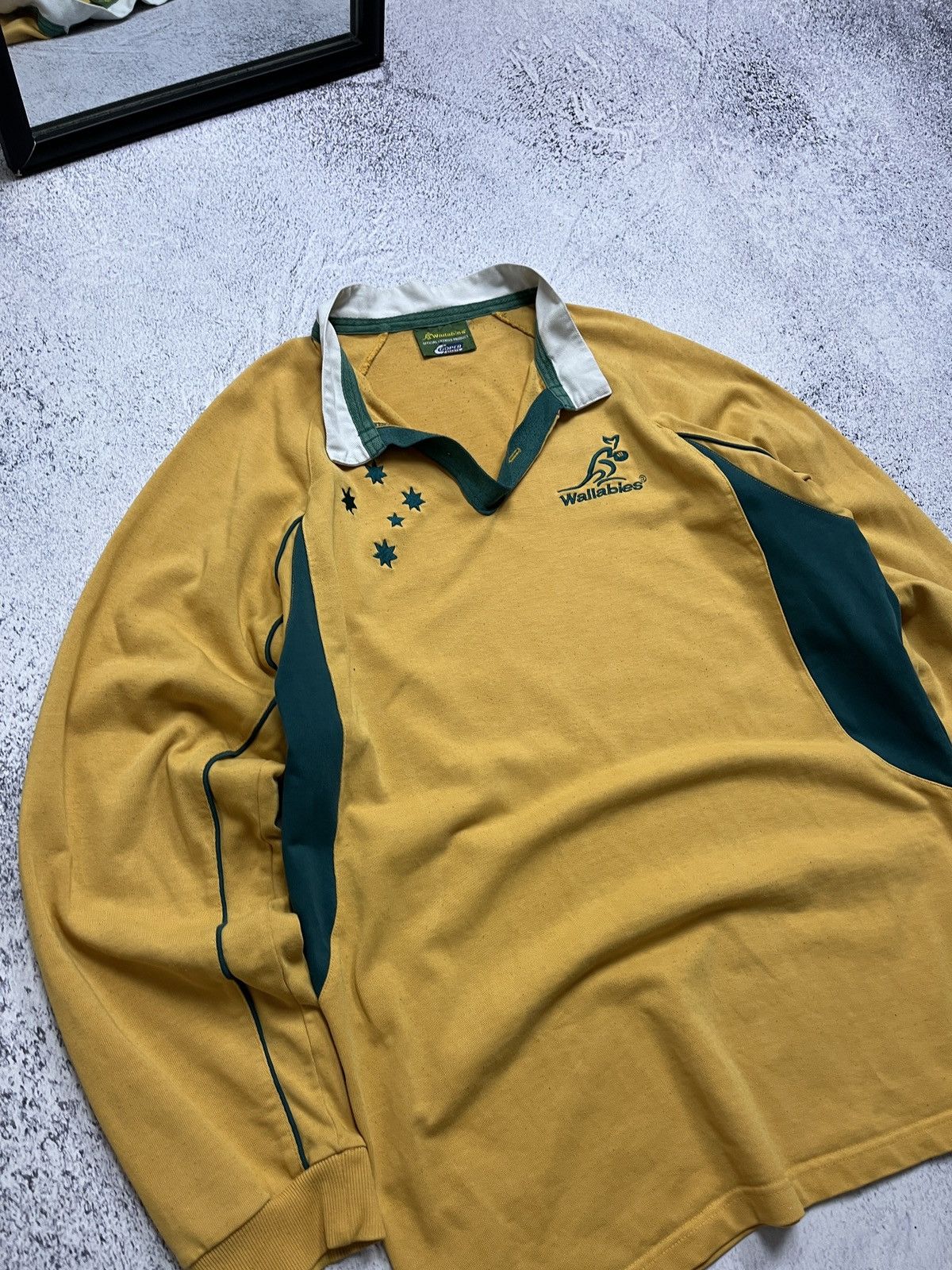 Vintage Vintage Canterbury Australian Wallabies Rugby Polo Shirt Size US XXL / EU 58 / 5 - 5 Thumbnail