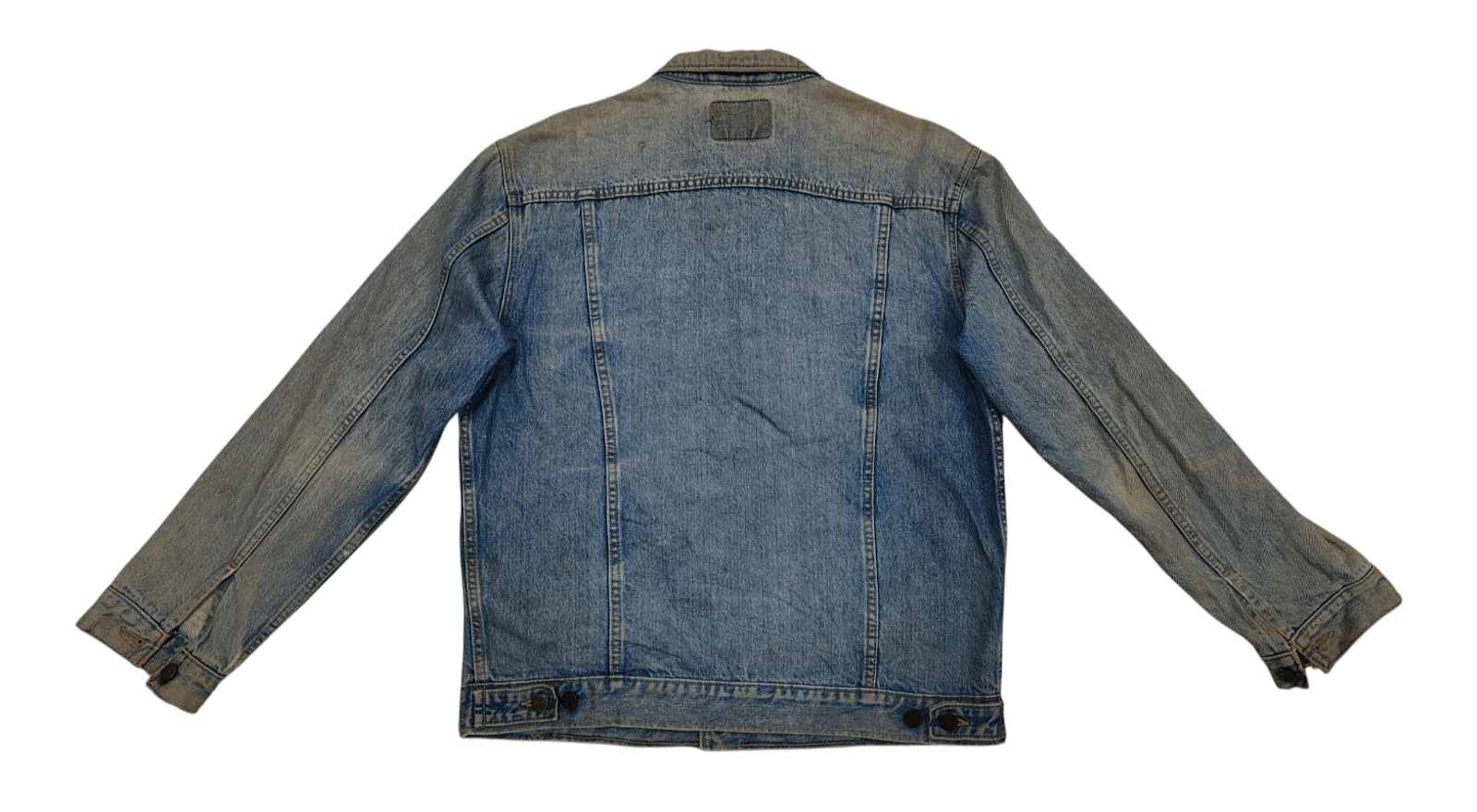 Big John Vintage Big John Trucker Jacket Jeans Distressed Faded Denim Size US M / EU 48-50 / 2 - 5 Thumbnail