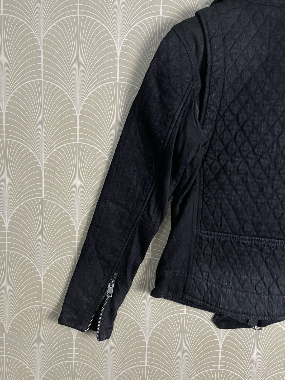 Diesel VINTAGE DIESEL QUILTED DOUBLE COLLAR BIKER JACKET Size US XS / EU 42 / 0 - 13 Thumbnail