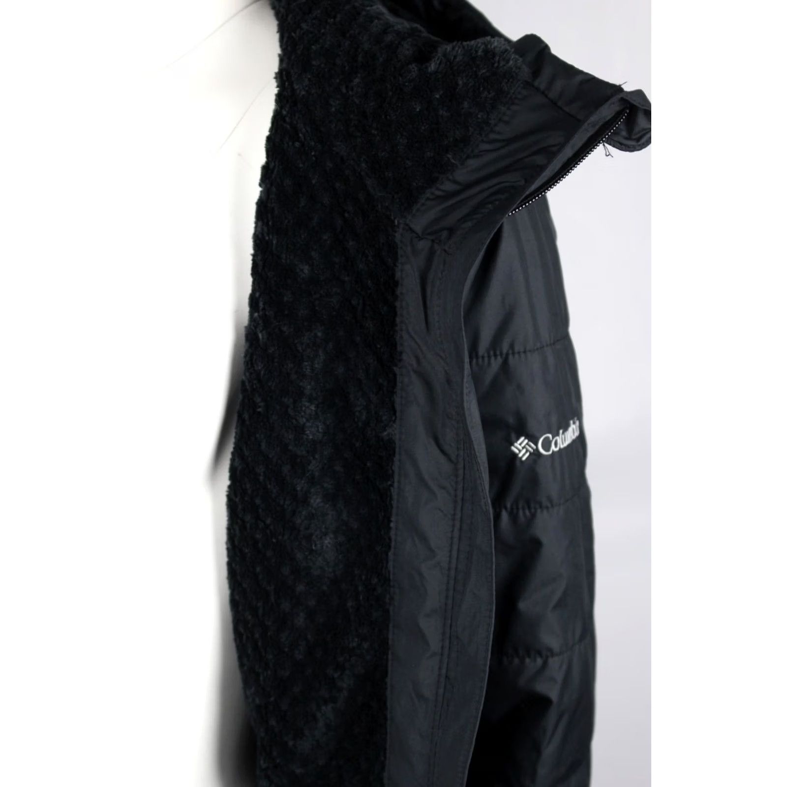 Vintage Columbia Women's Quilted Mid Jacket Hooded L Large Black Lined XL3396 Size L / US 10 / IT 46 - 5 Thumbnail