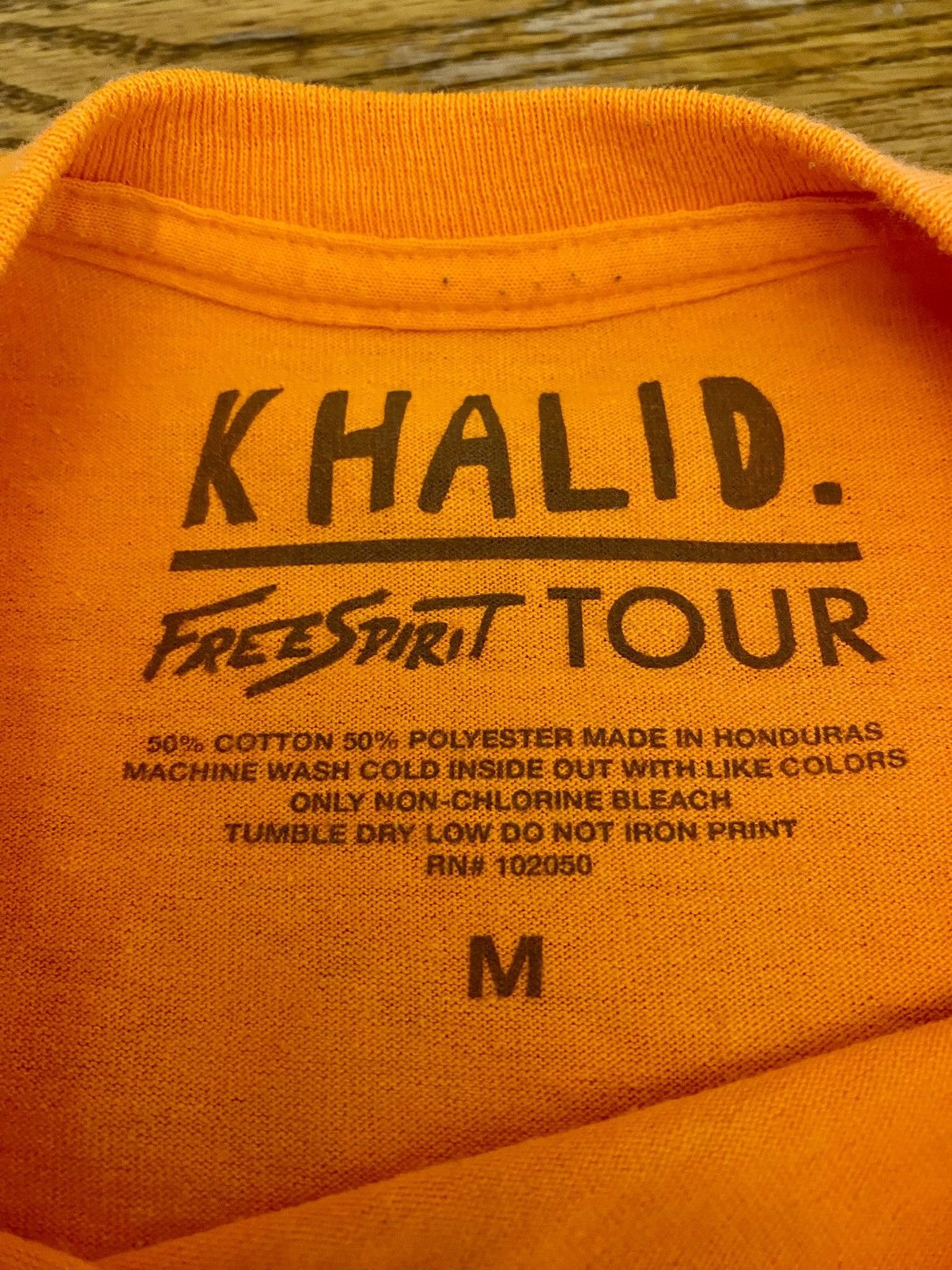 Band Tees Khalid Orange Free Spirit Tour T Shirt Men Size Medium Size US M / EU 48-50 / 2 - 3 Thumbnail
