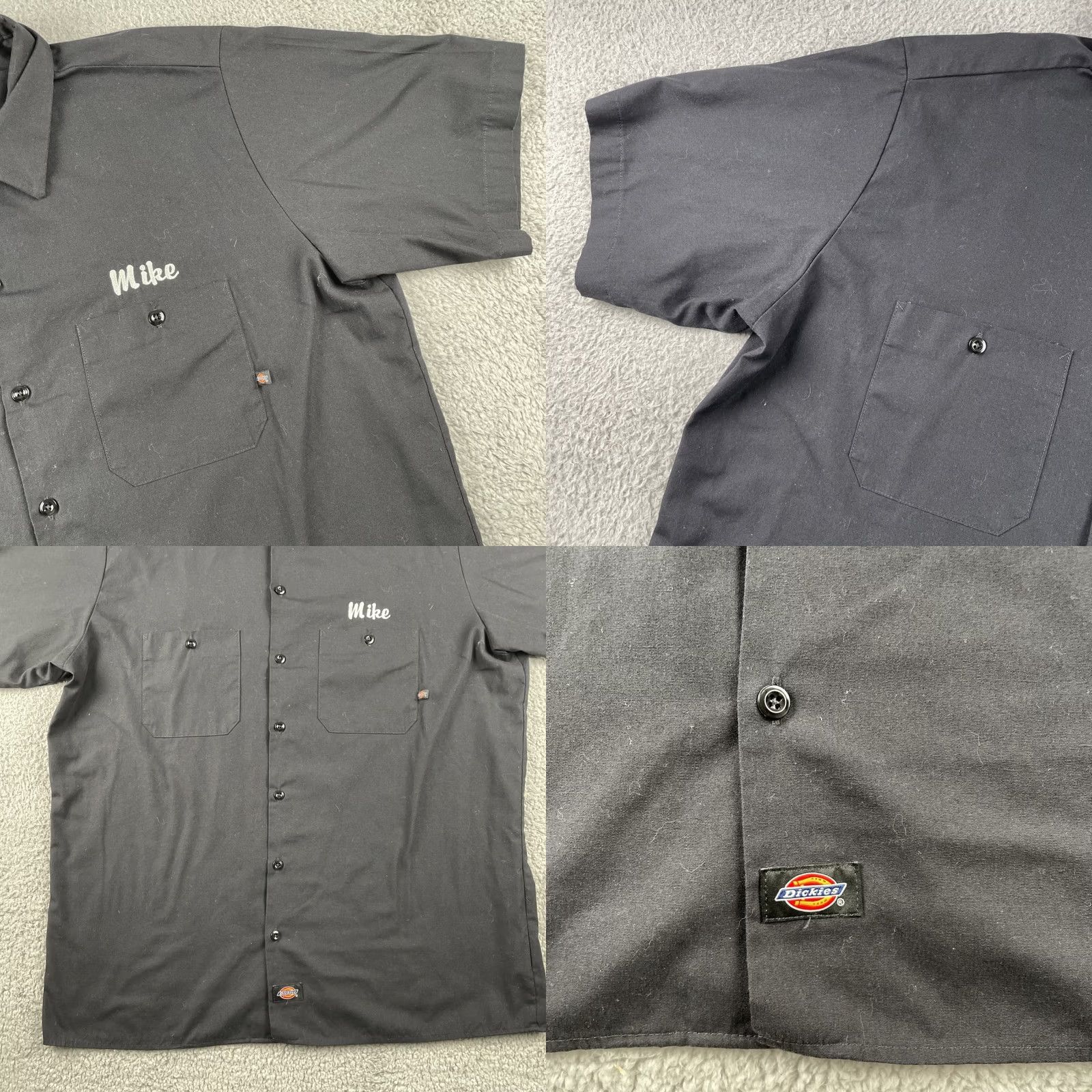 Dickies Dickies Auto Shop Work Shirt Button Up Embroidered Black XL Size US XL / EU 56 / 4 - 8 Thumbnail