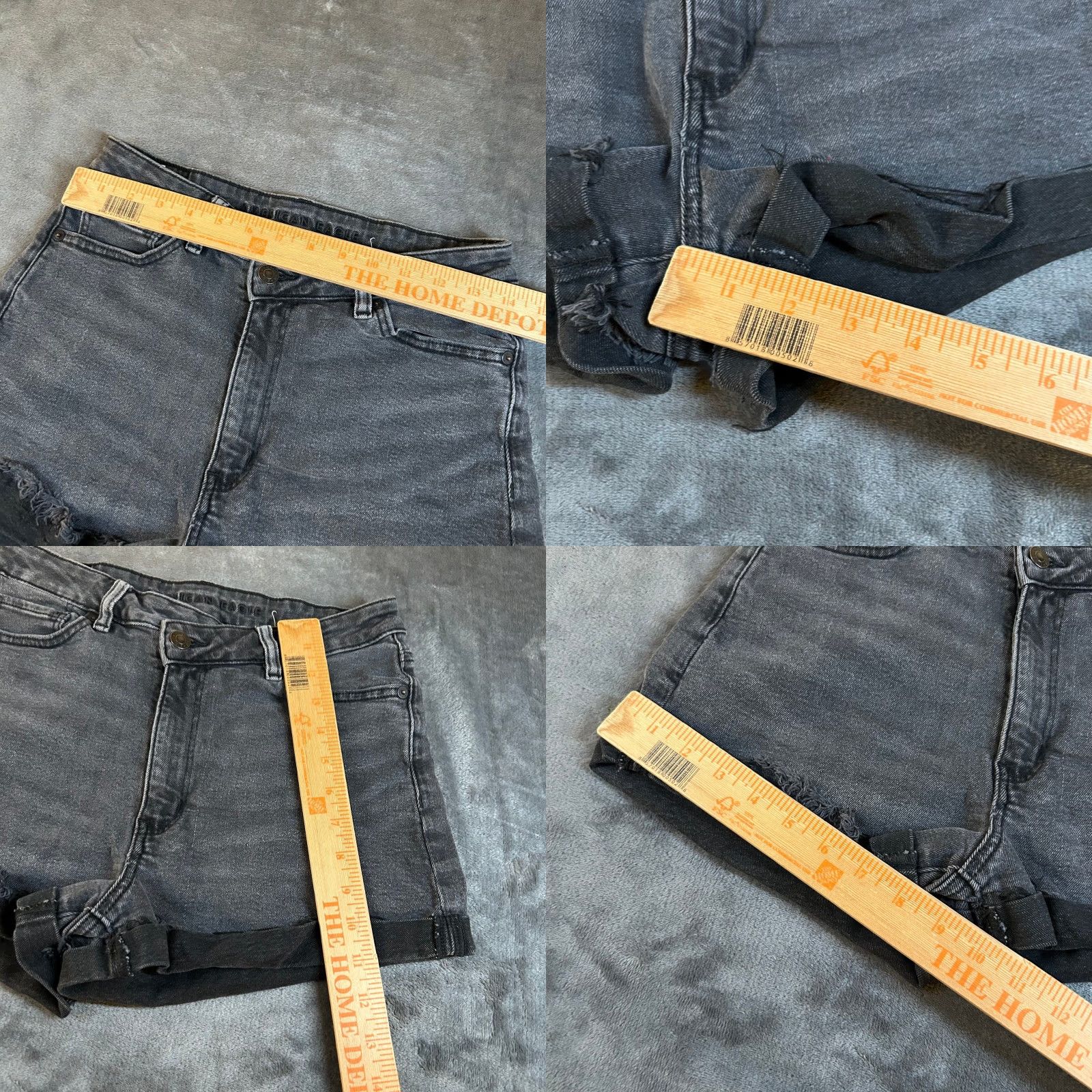 Vintage VINTAGE American Eagle Denim High Rise Mom Shorts Womens 6 Black Denim Shorts Size 28" / US 6 / IT 42 - 8 Thumbnail