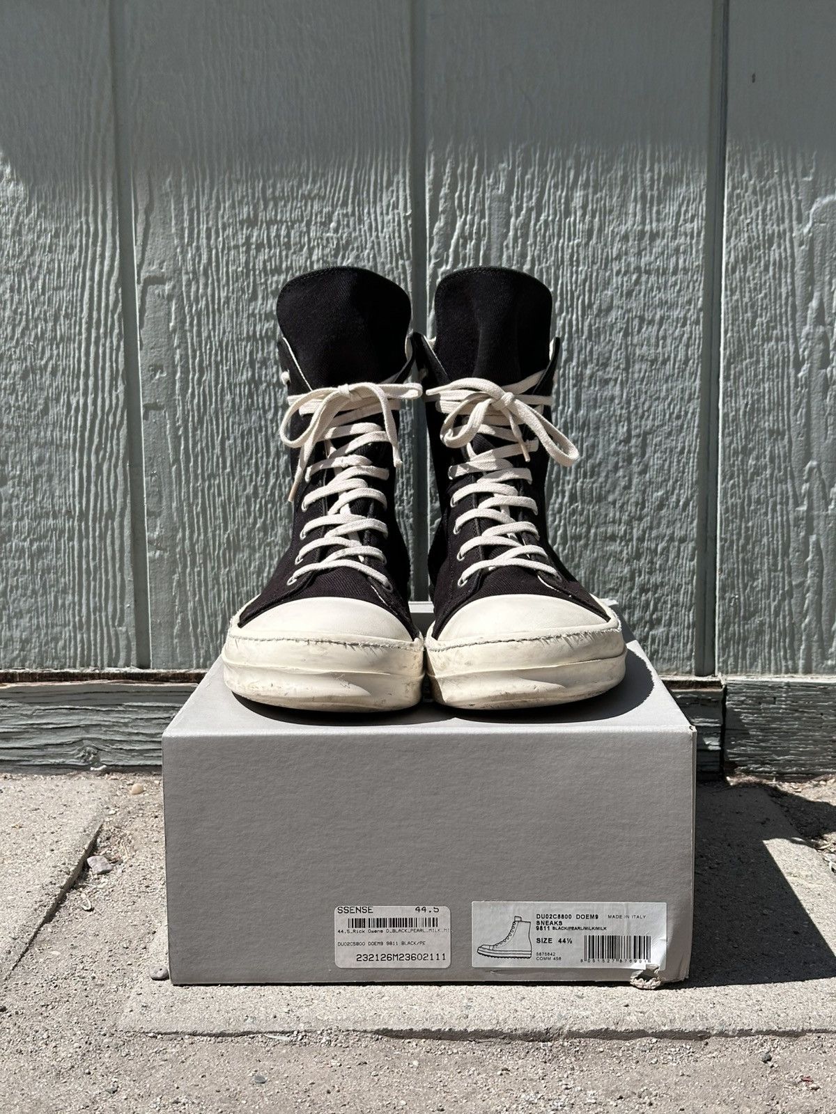 Rick Owens Drkshdw Rick Owens DRKSHDW Black Sneaks Sneakers Size US 11.5 / EU 44-45 - 2 Thumbnail